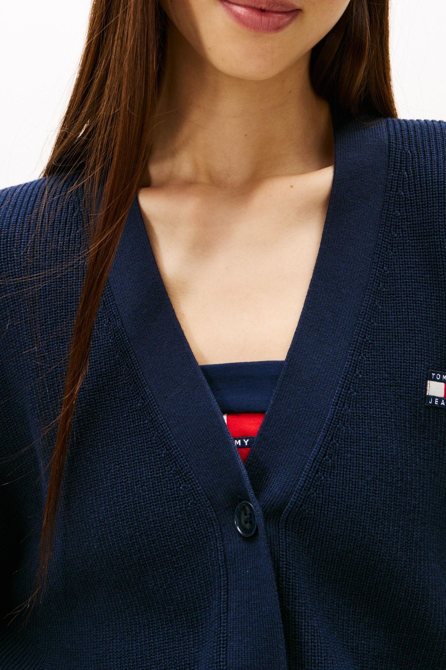 TJW FLAG BADGE CARDIGAN DARK NIGHT NAVY 5