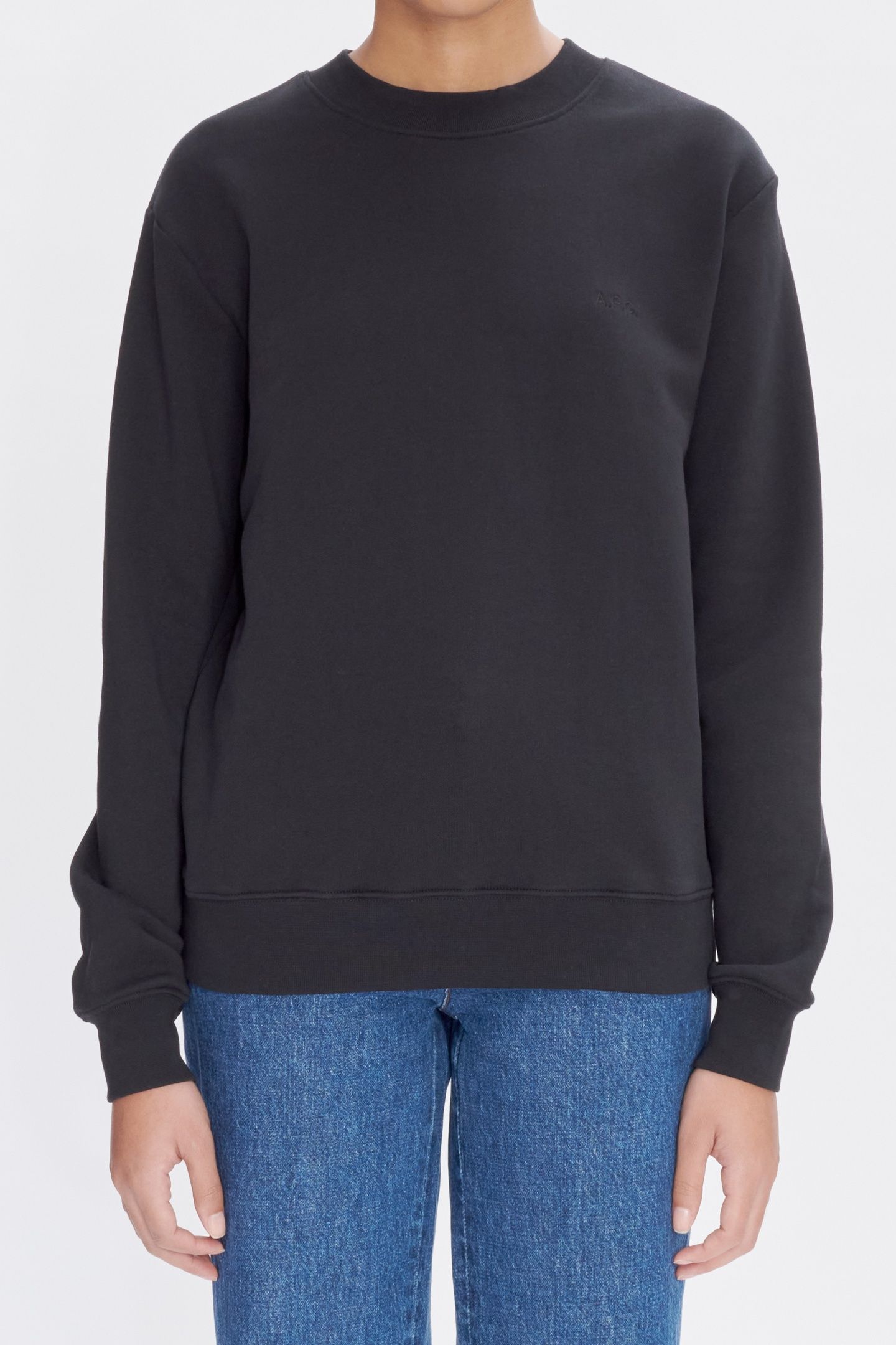 UNISEX SWEATSHIRT STANDARD EMBROIDERED BLACK 1
