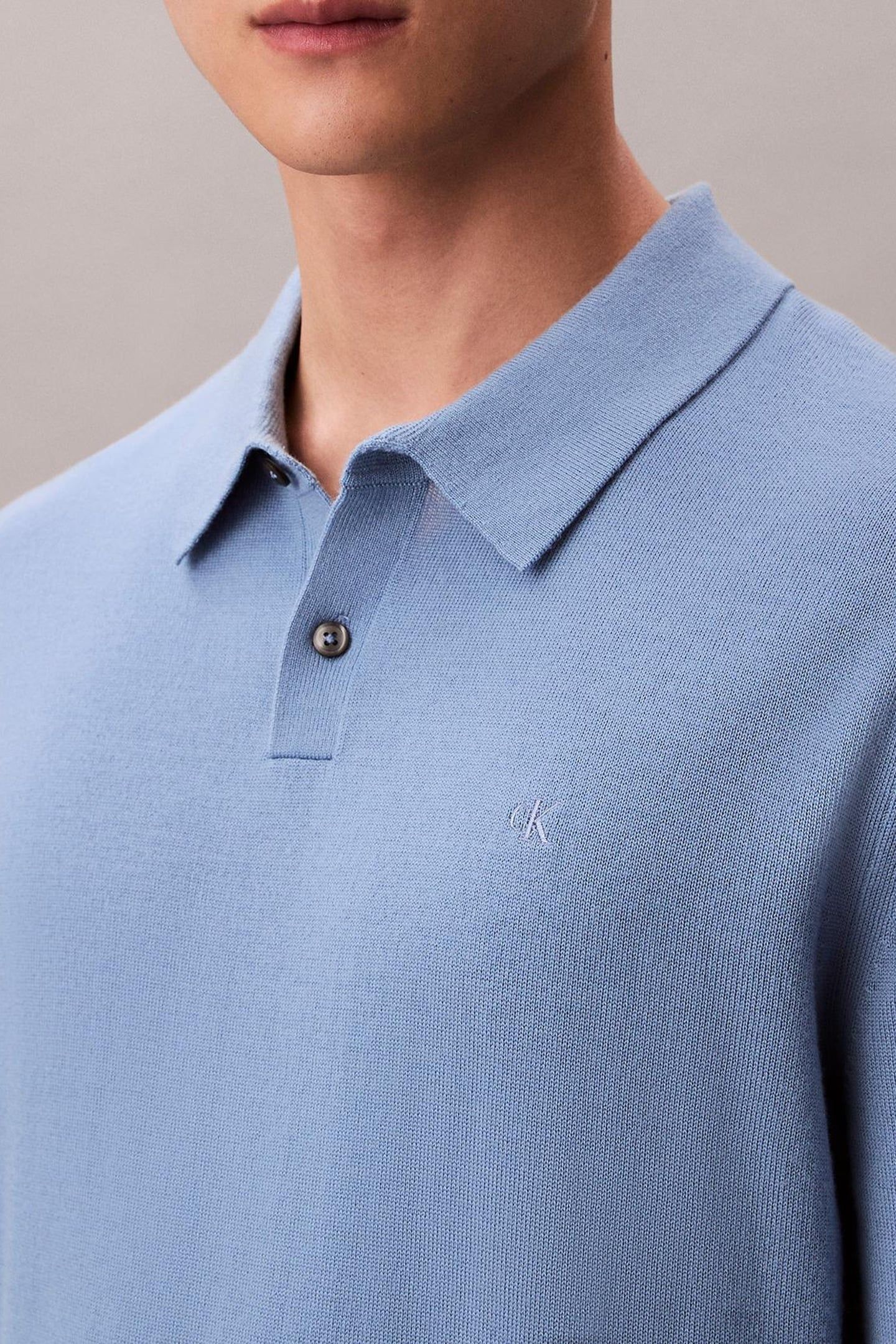 LS 100% MERINO POLO TRACK BLUE 7