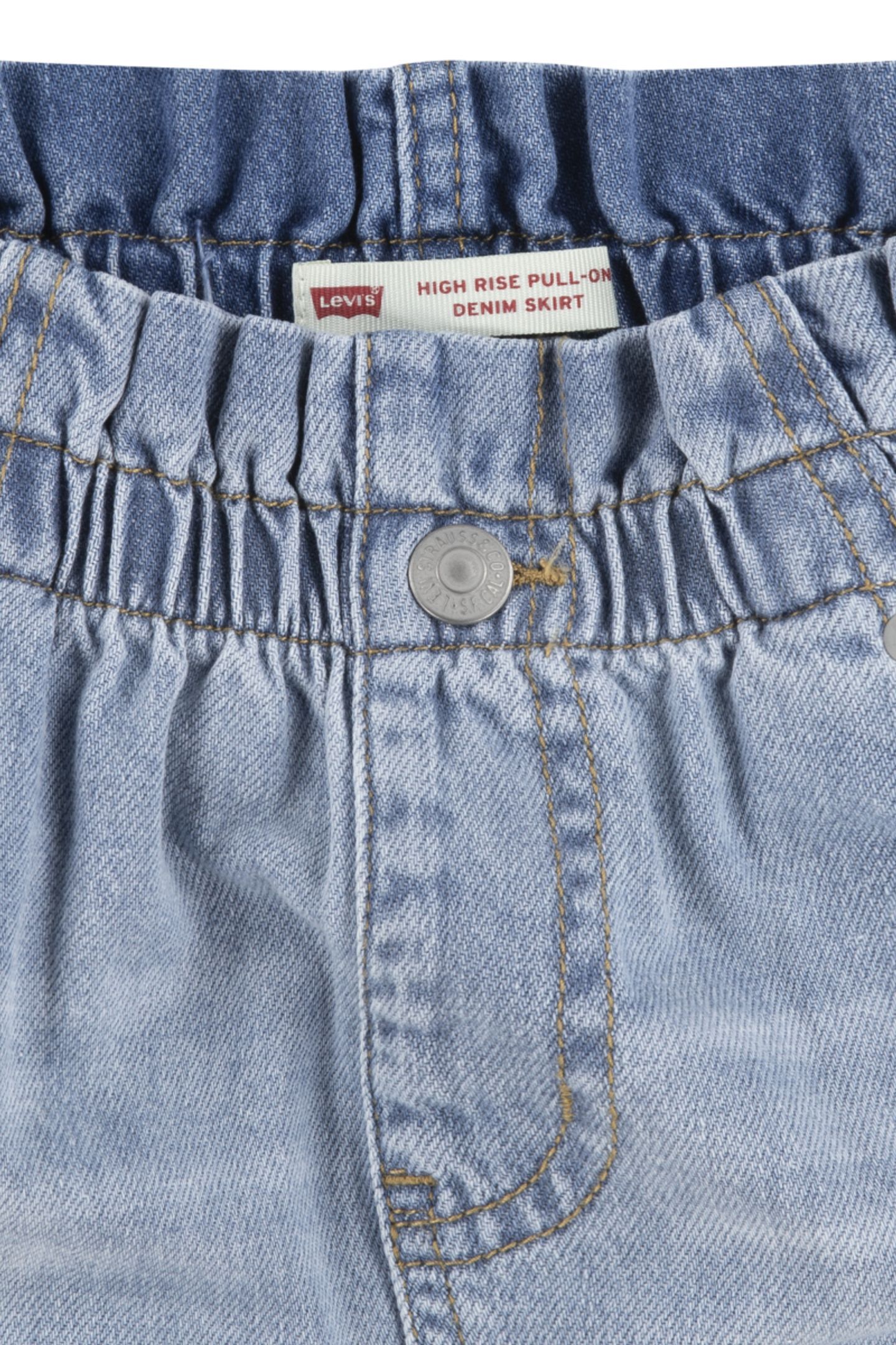 GIRLS HIGH RISE PULL-ON DENIM TOP LIGHT PEBBLE 3