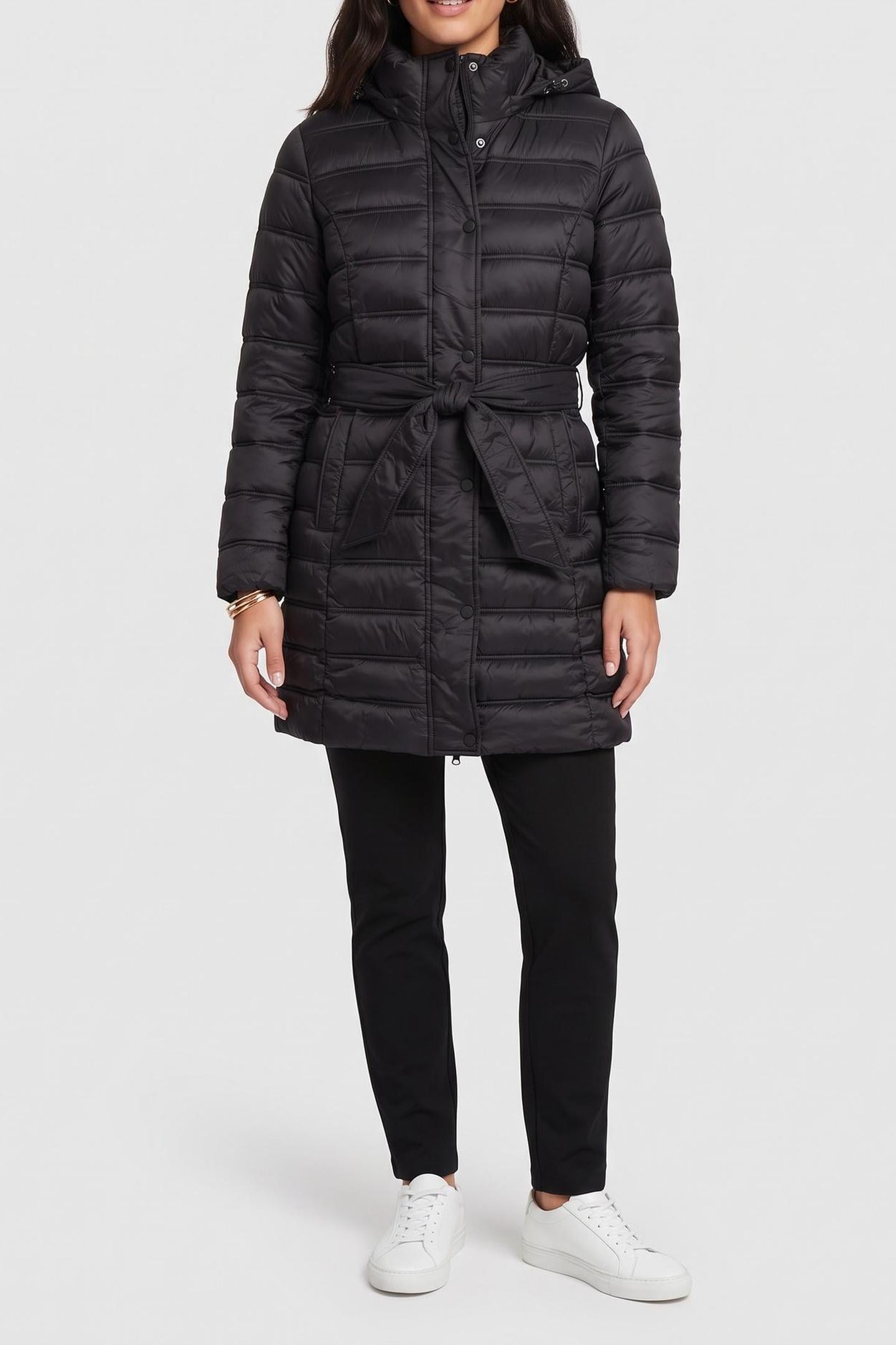 BELTED LONGLINE PACKABLE BLACK 1