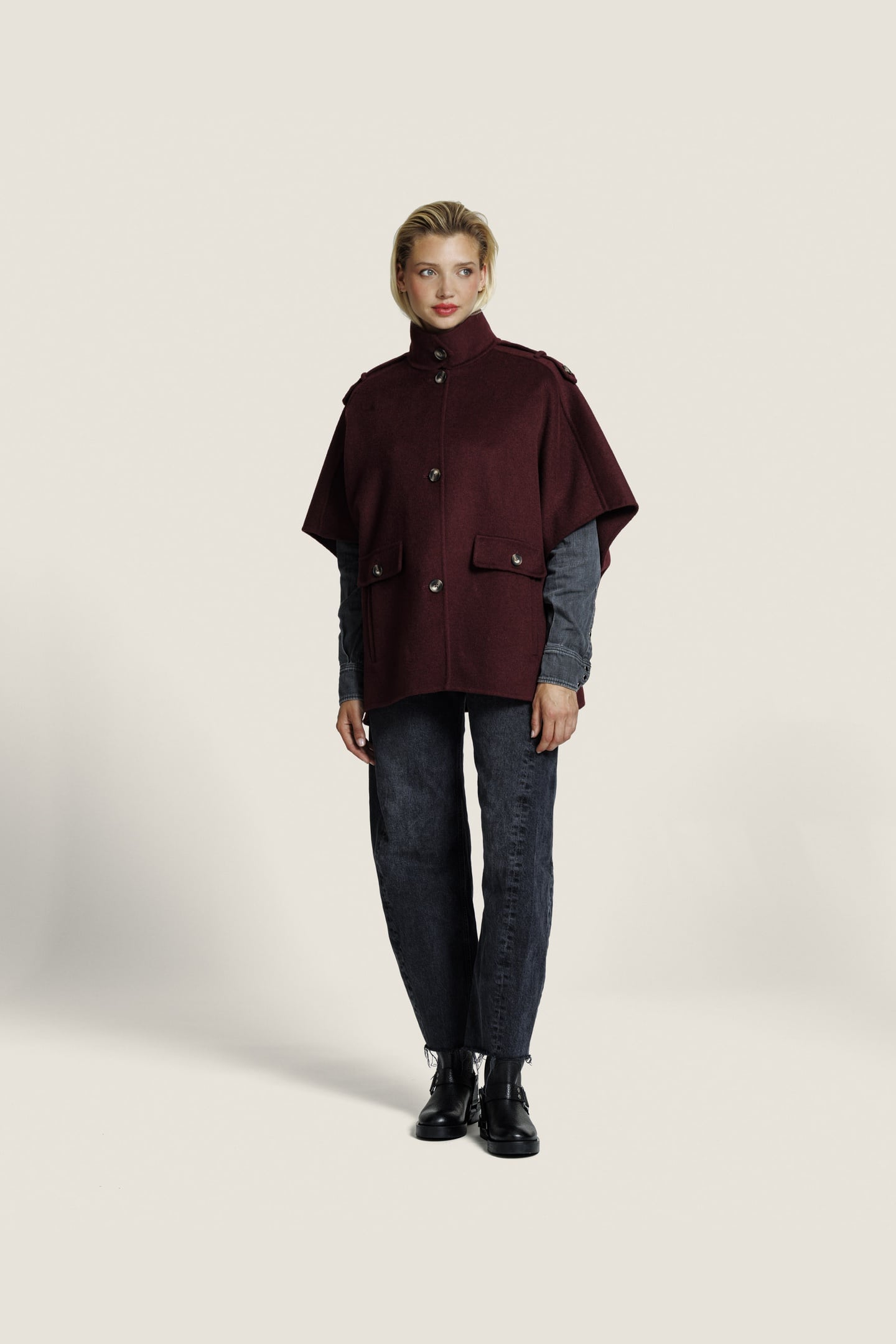 FRENKIE WOOL JACKET BURGUNDY 3