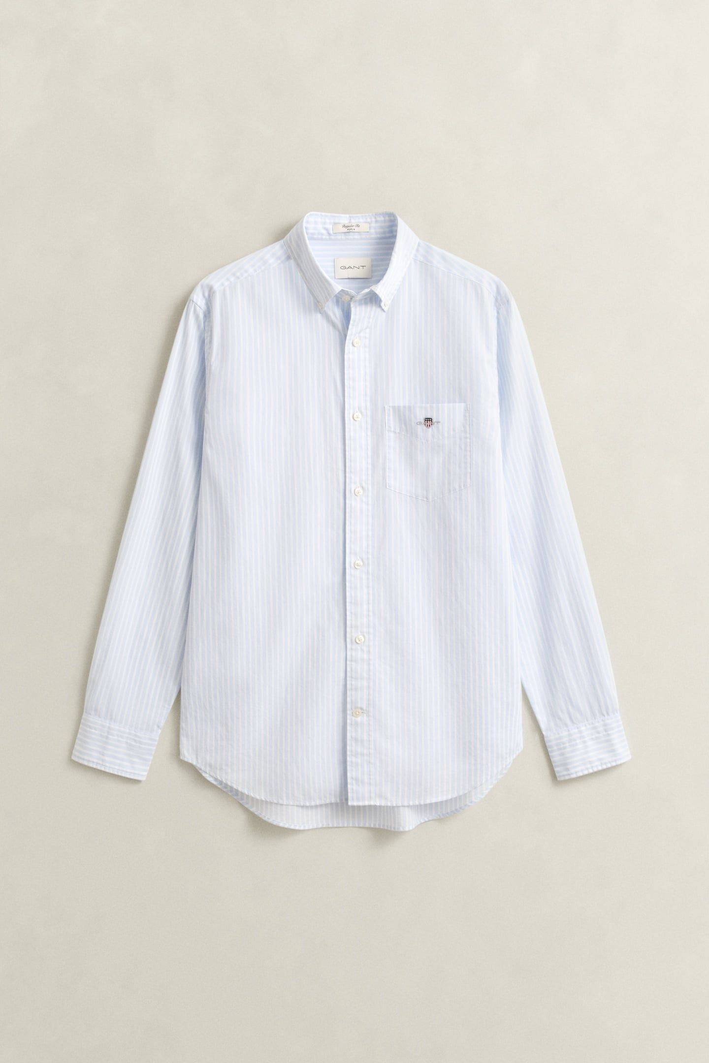 REG CLASSIC POPLIN STRIPE SHIRT LIGHT BLUE 4