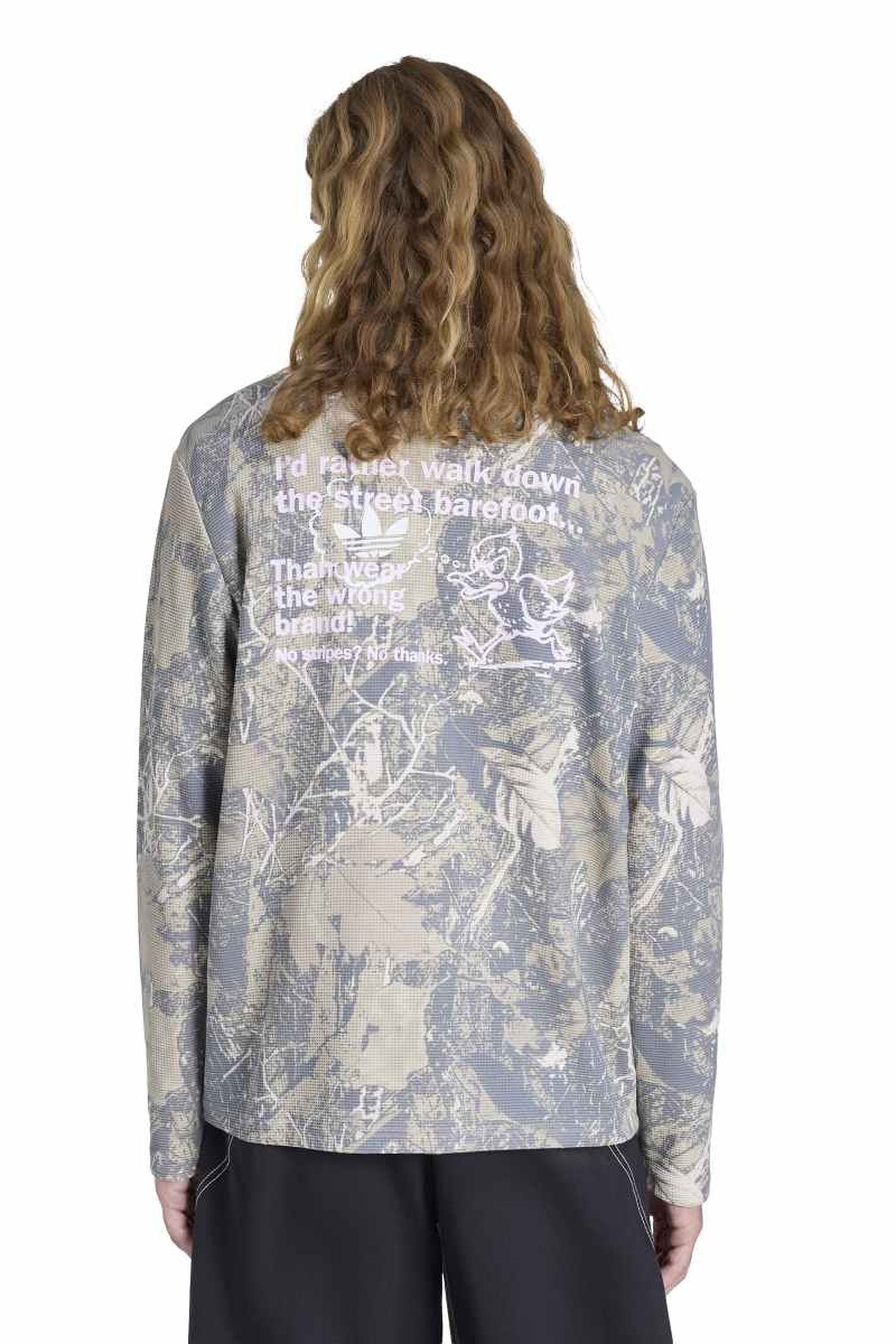 UNISEX CAMO WAFFLE LS PUTTY GREY 2