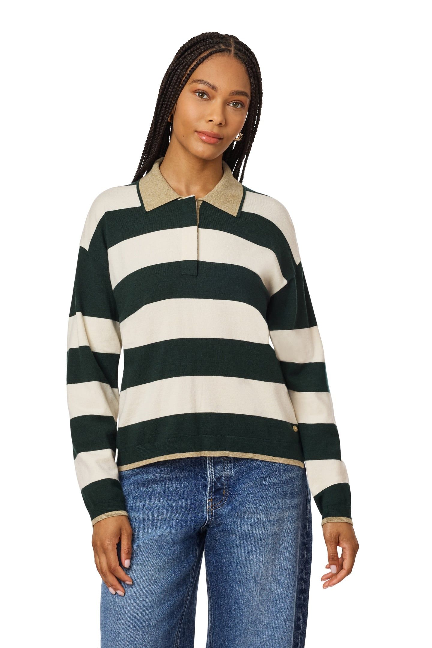 POLO SWEATER SCARAB/ANTIQUE WHITE 1