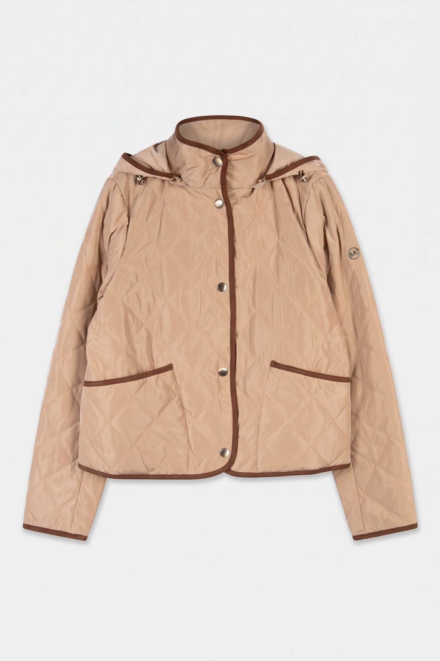 QUILTED HOODED JACKET KHAKI 3