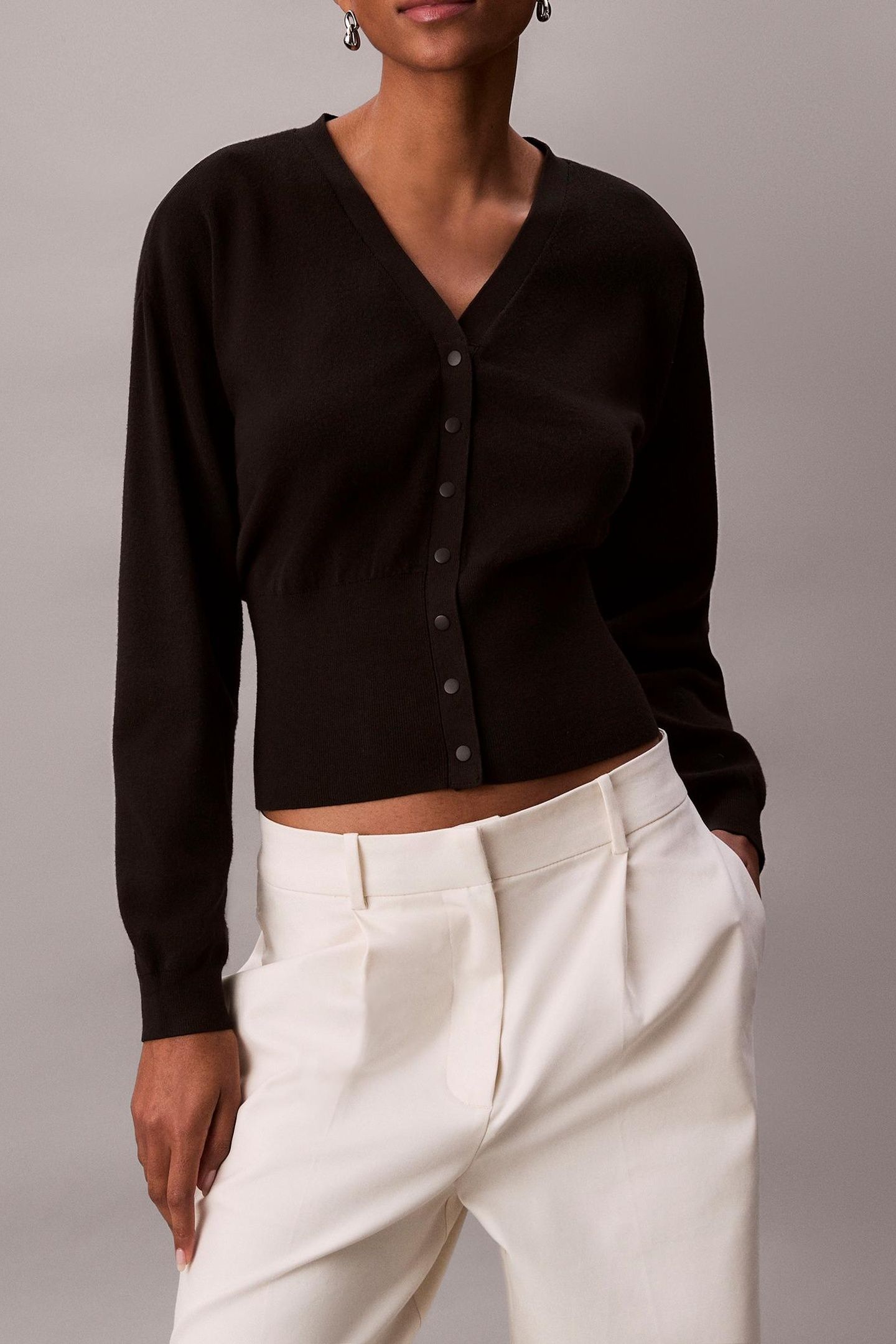 HALF MILANO CARDIGAN BLACK 1