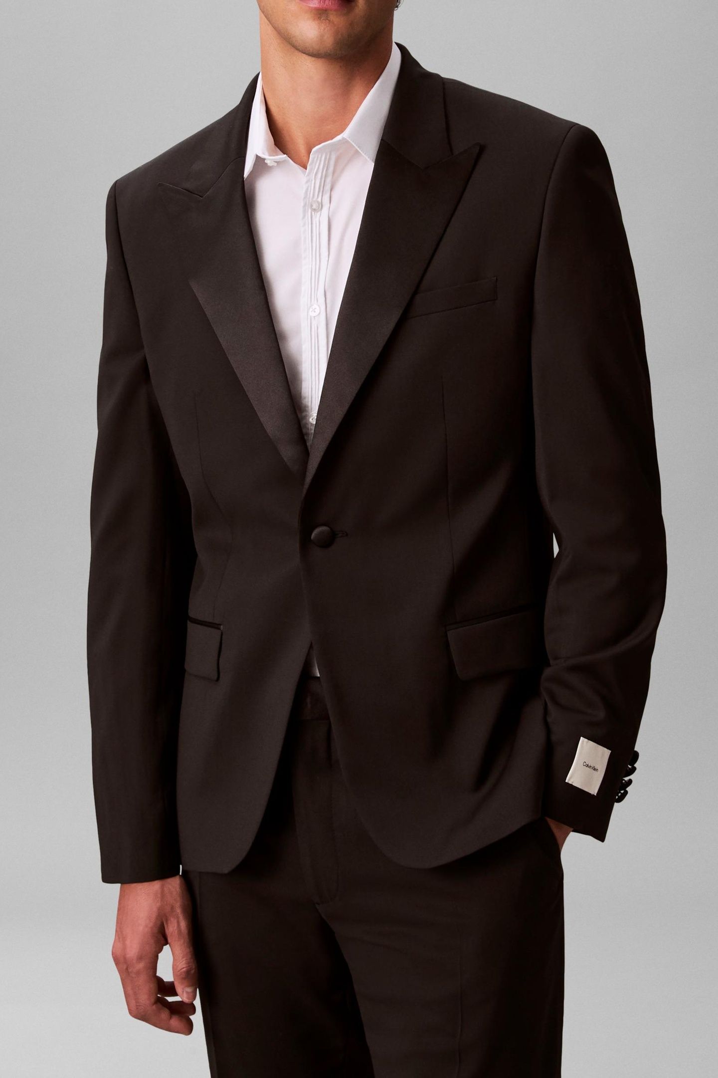 LS TUXEDO ITALIAN WOOL BLAZER BLACK 1
