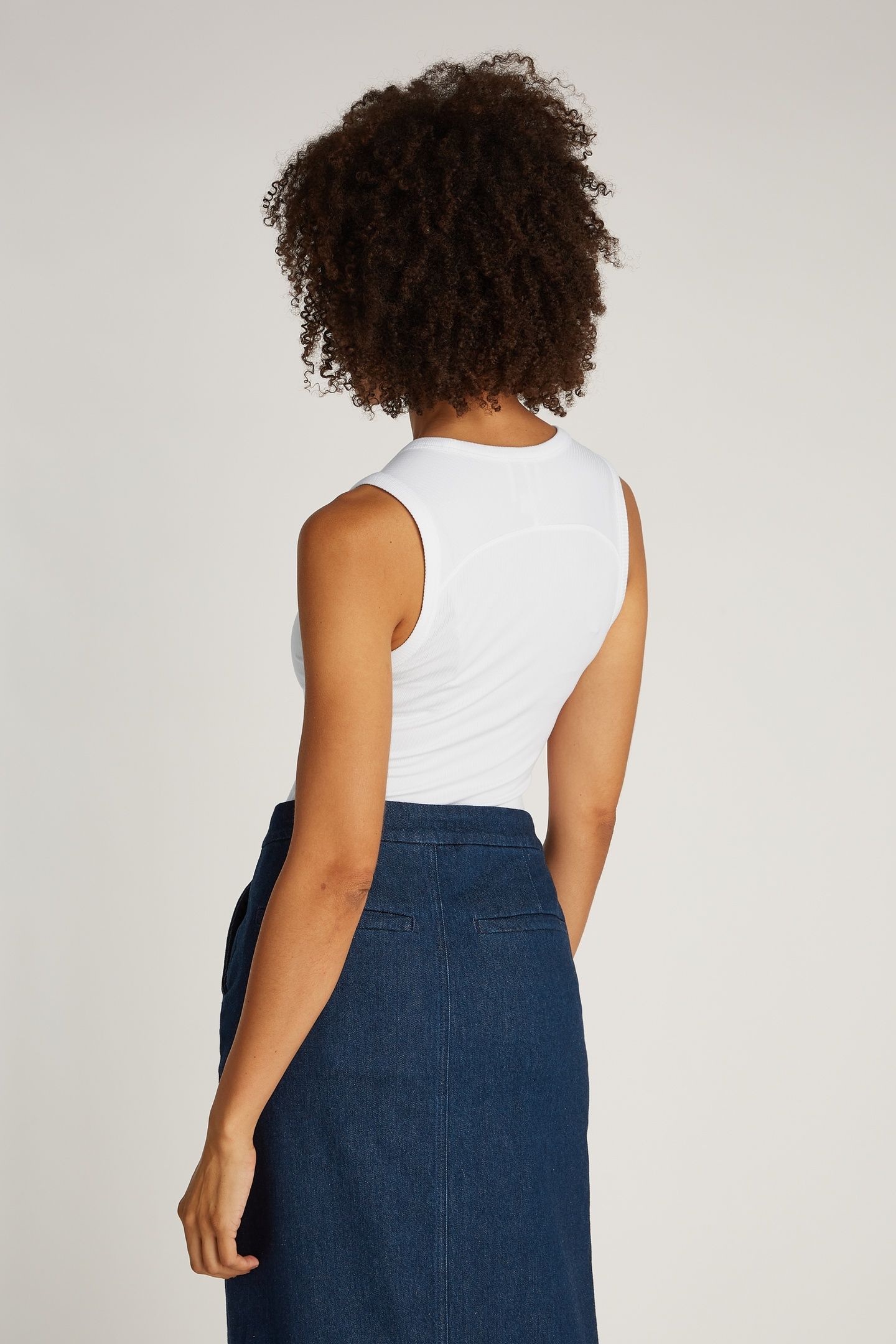 MODAL RIB C-NECK TANK BRIGHT WHITE 2