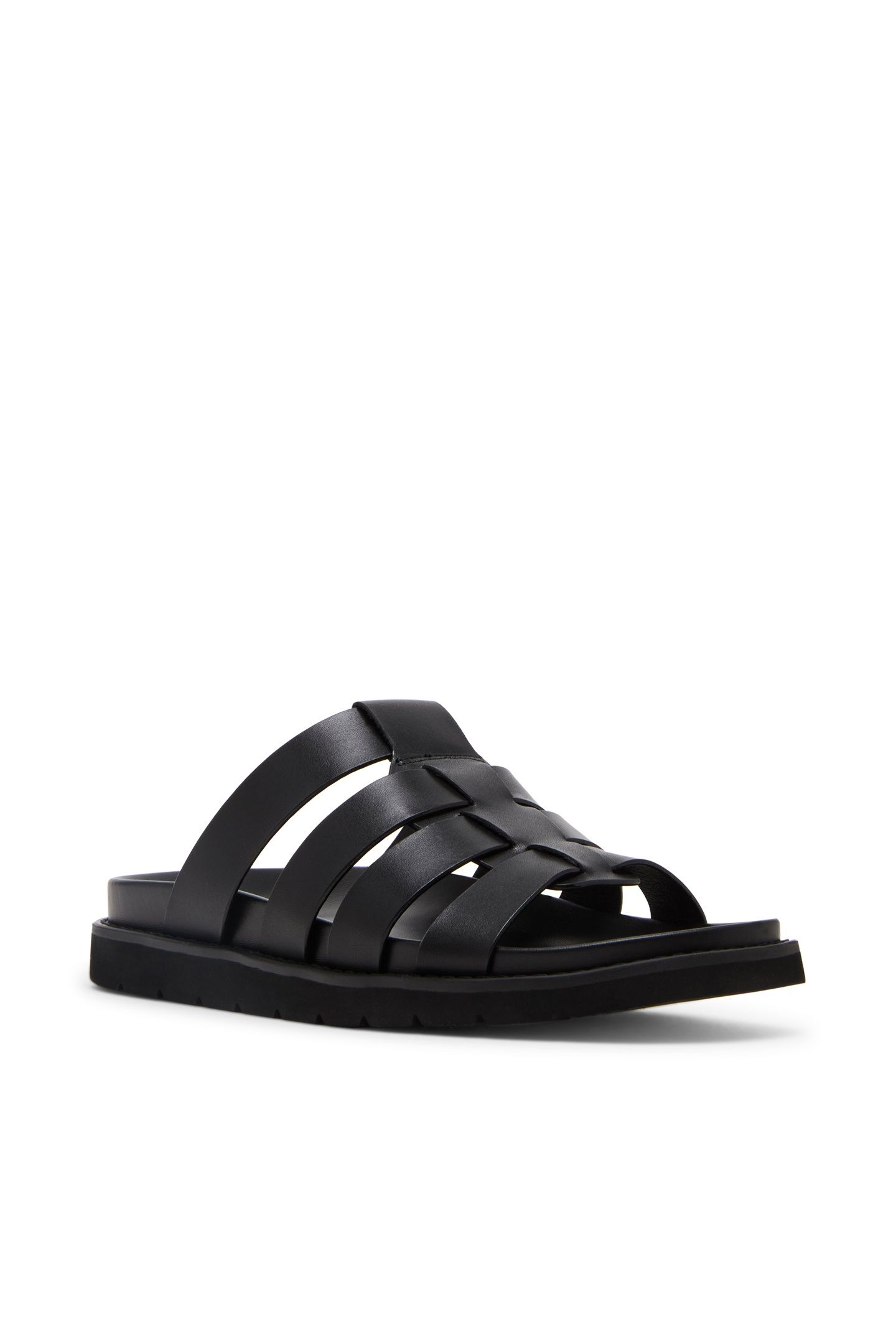 ANKARA SANDALS BLACK LEATHER 2