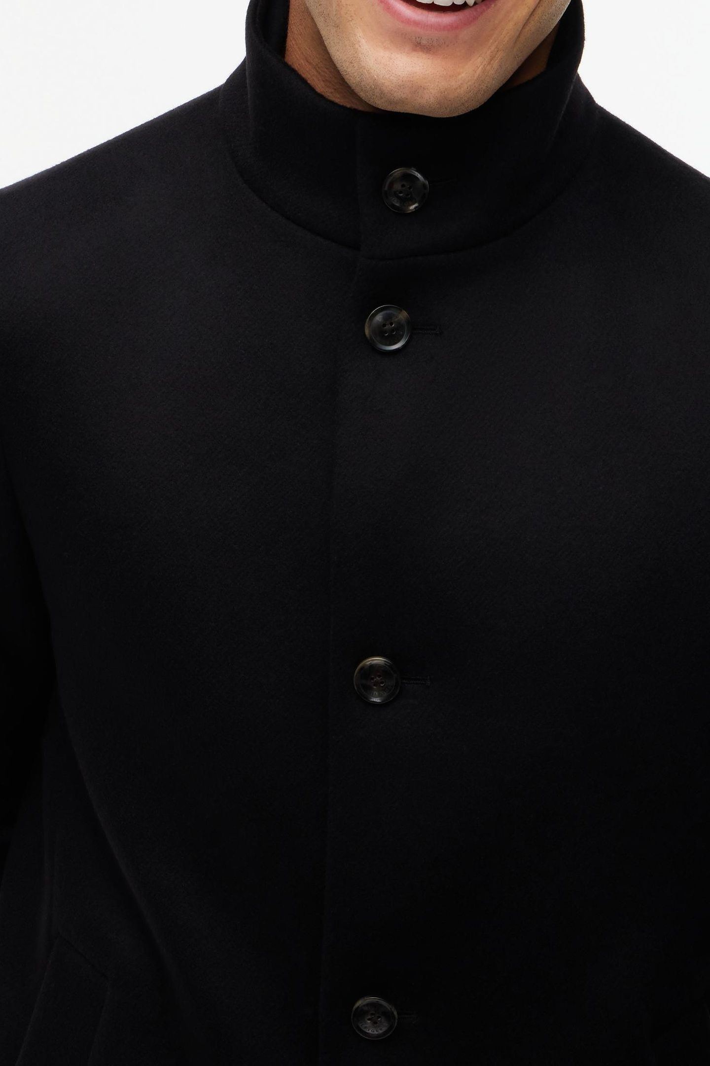 NY WOOL STAND COLLAR BLACK 6