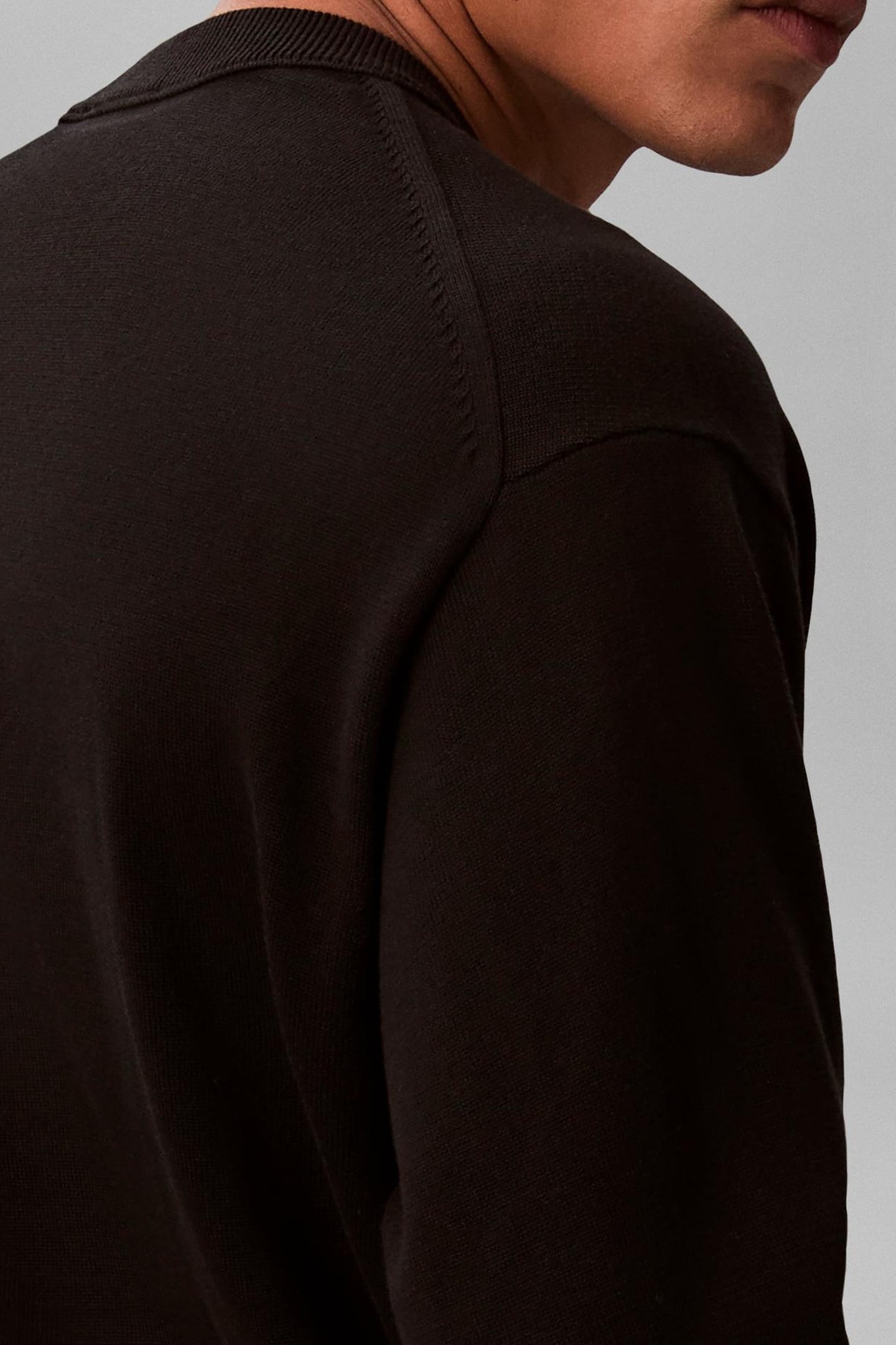 LS COTTON RELAXED CREWNECK BLACK 6