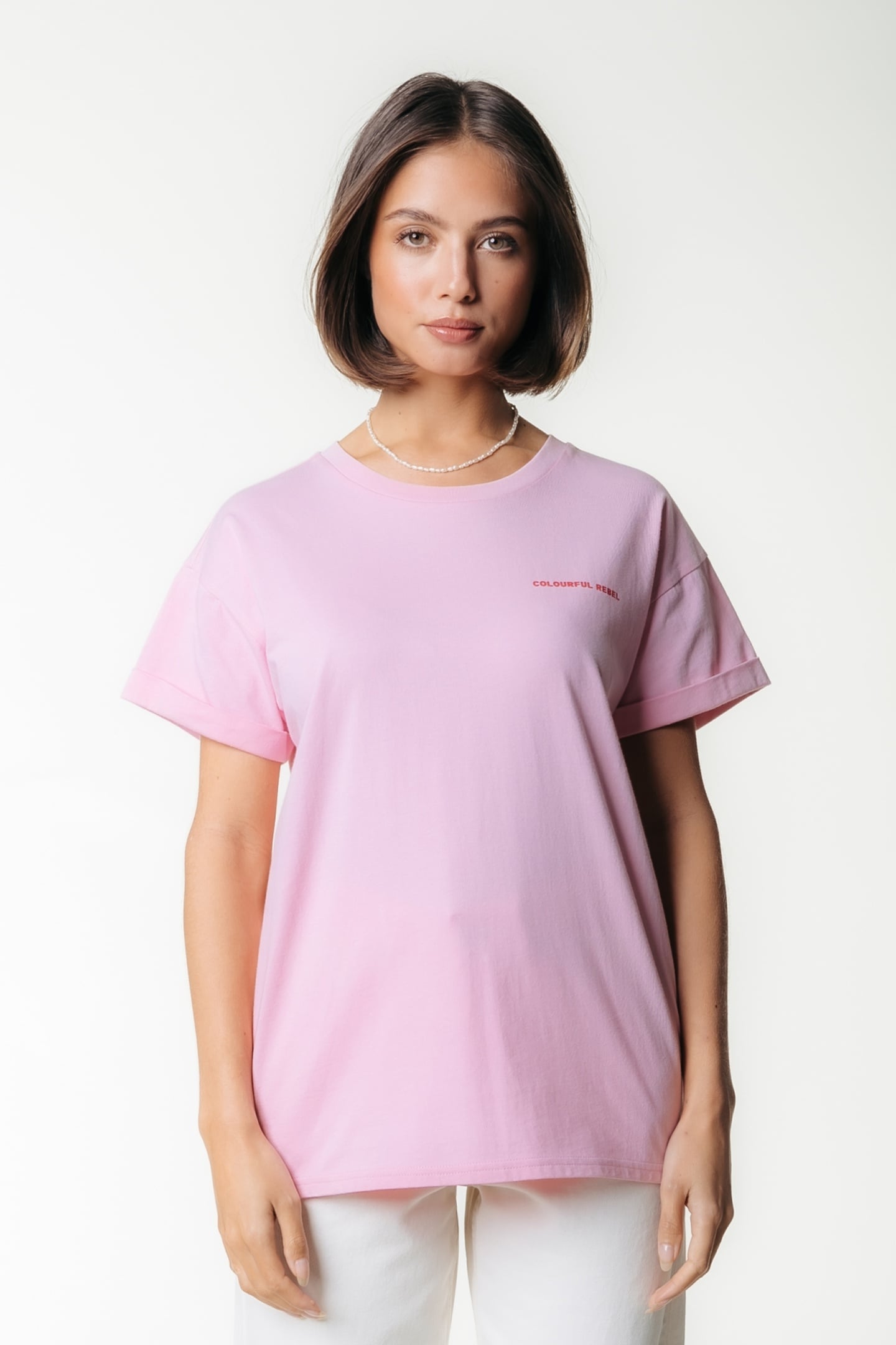 FLOWER SQUARE BOXY TEE FRESH PINK 1