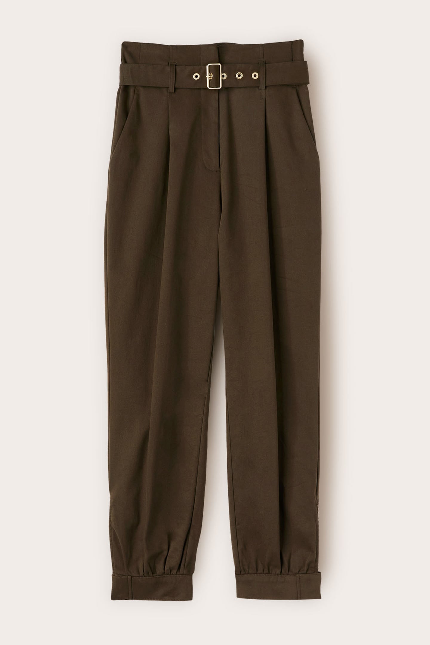 BAGGY PANTS IN TWILL FABRIC MILITARY GREEN 4