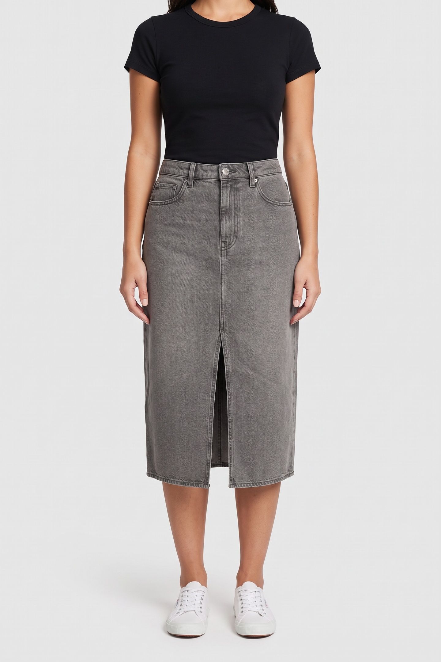 JABBA DENIM SKIRT GREY 1