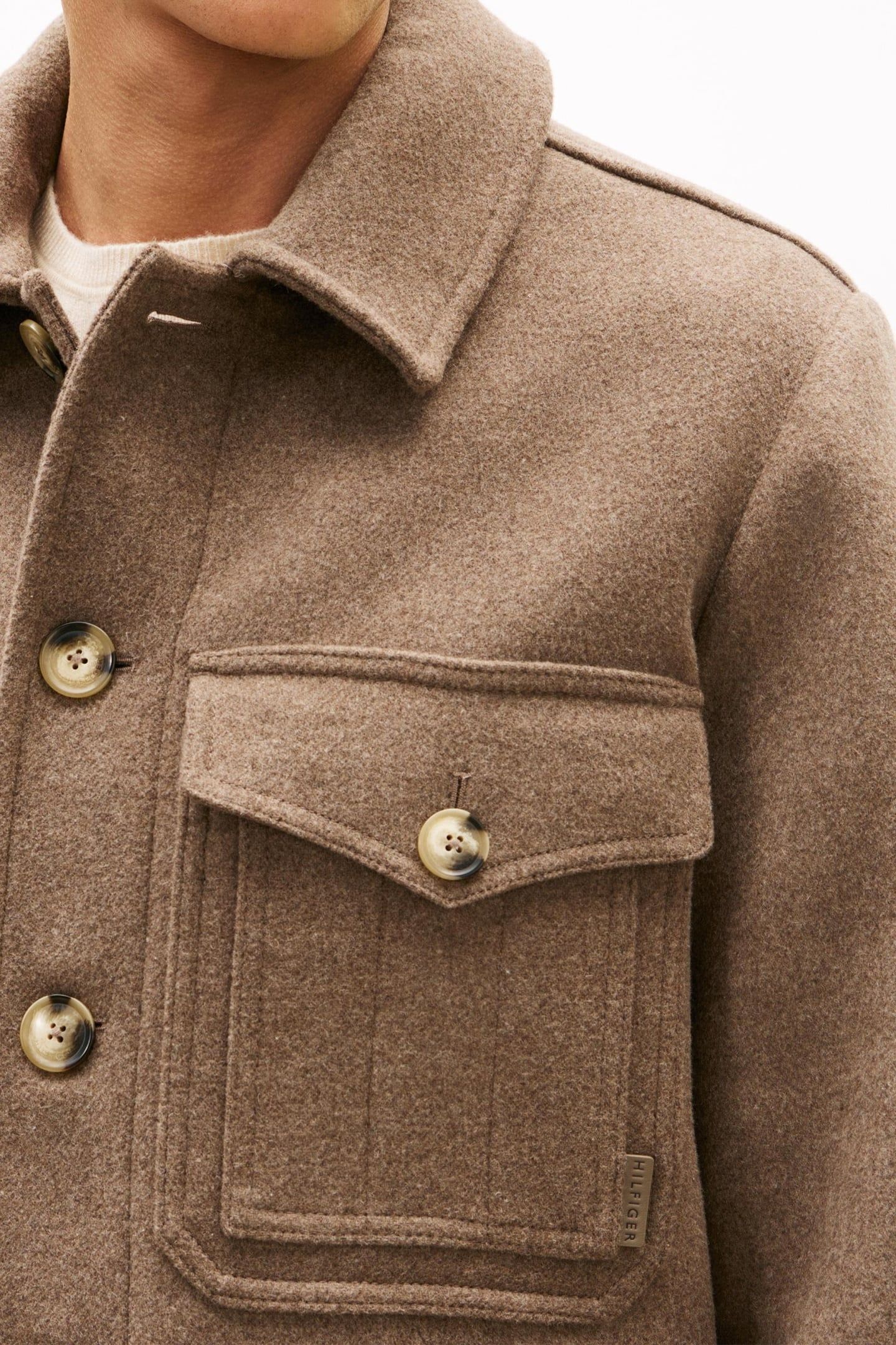 WOOL 4PKT JACKET COASTAL TAUPE 5