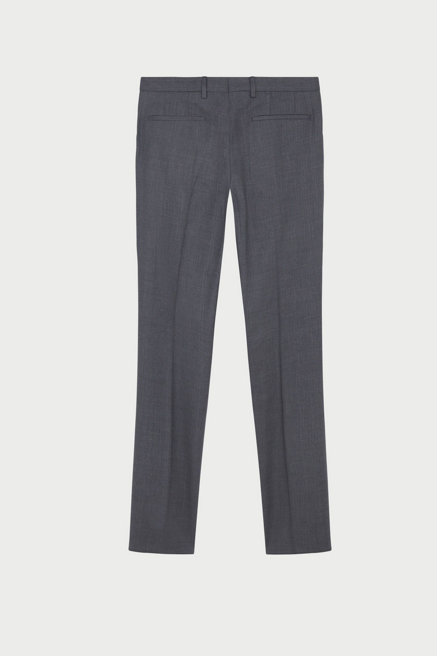 MENS SLIM FIT TROUSER GREY MELANGE 7
