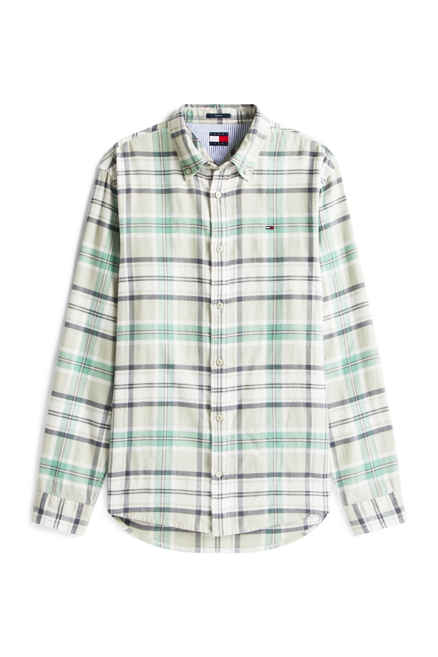 TJM REG FLANNEL CHECKED SHIRT CLOUDY JADE/BIG CHECK 4