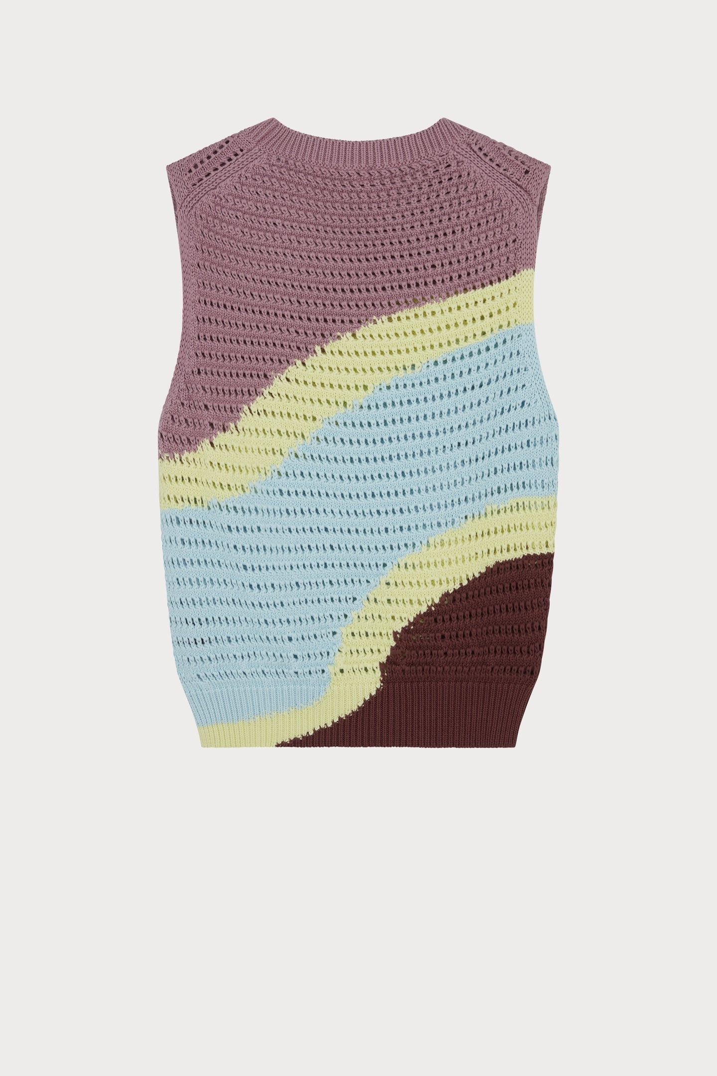 WOMENS KNITTED VEST MAUVE 2
