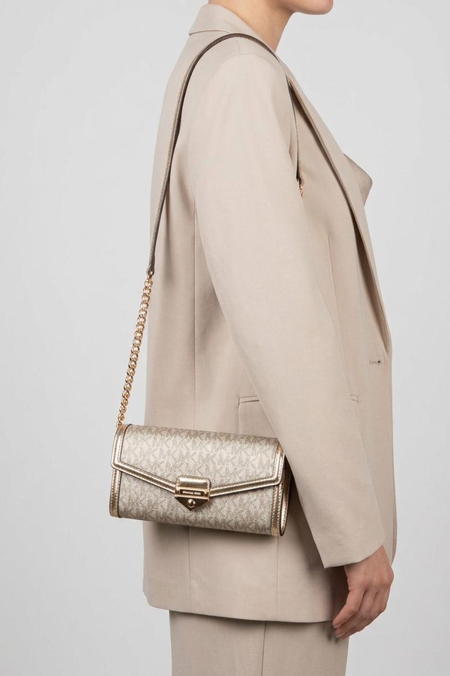 LARGE WLLT ON A CHAIN CROSSBODY PALE GOLD 1