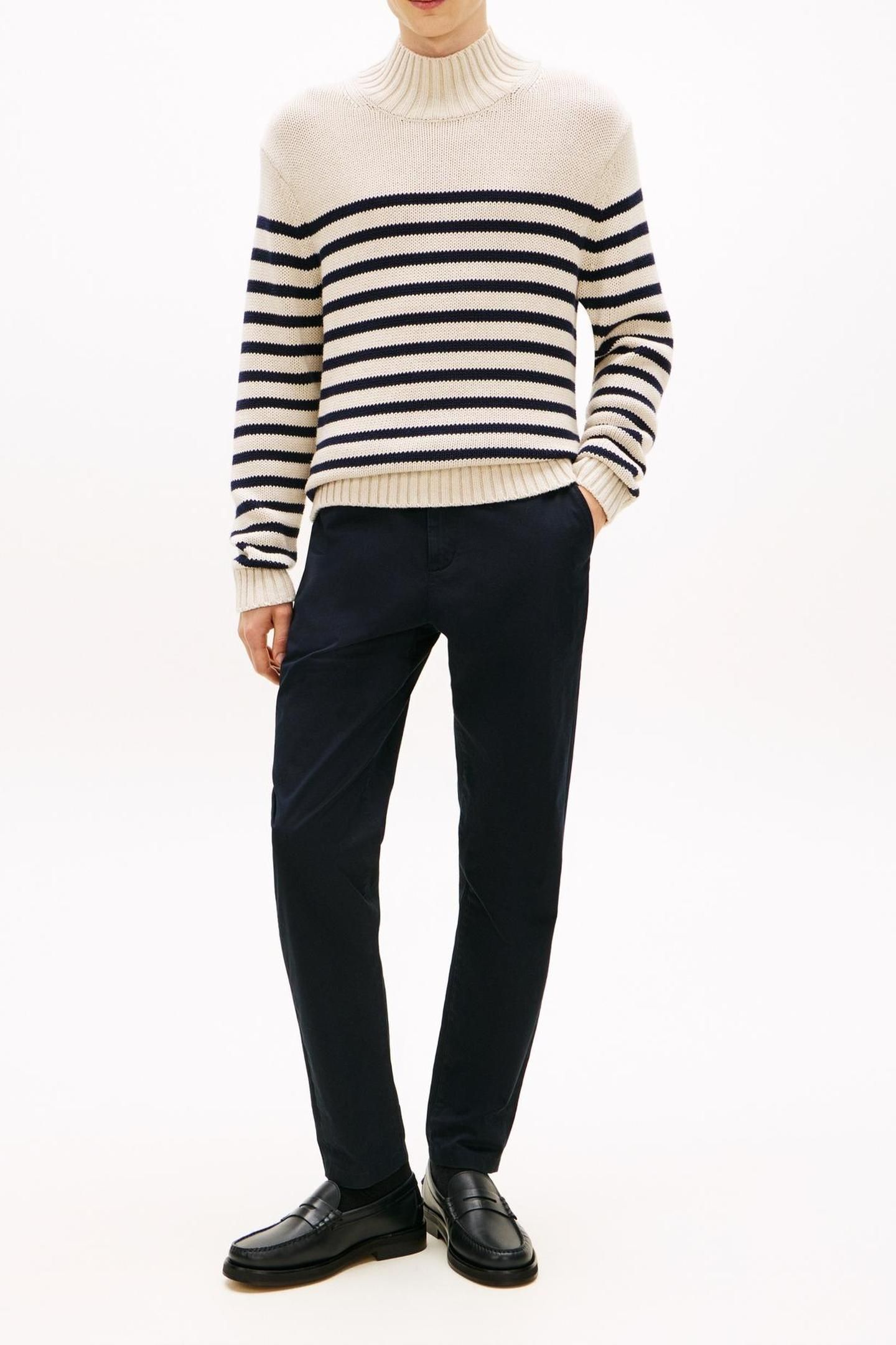 BRETON COTTON STRIPE OATMILK HEATHER/DESERT SKY 2