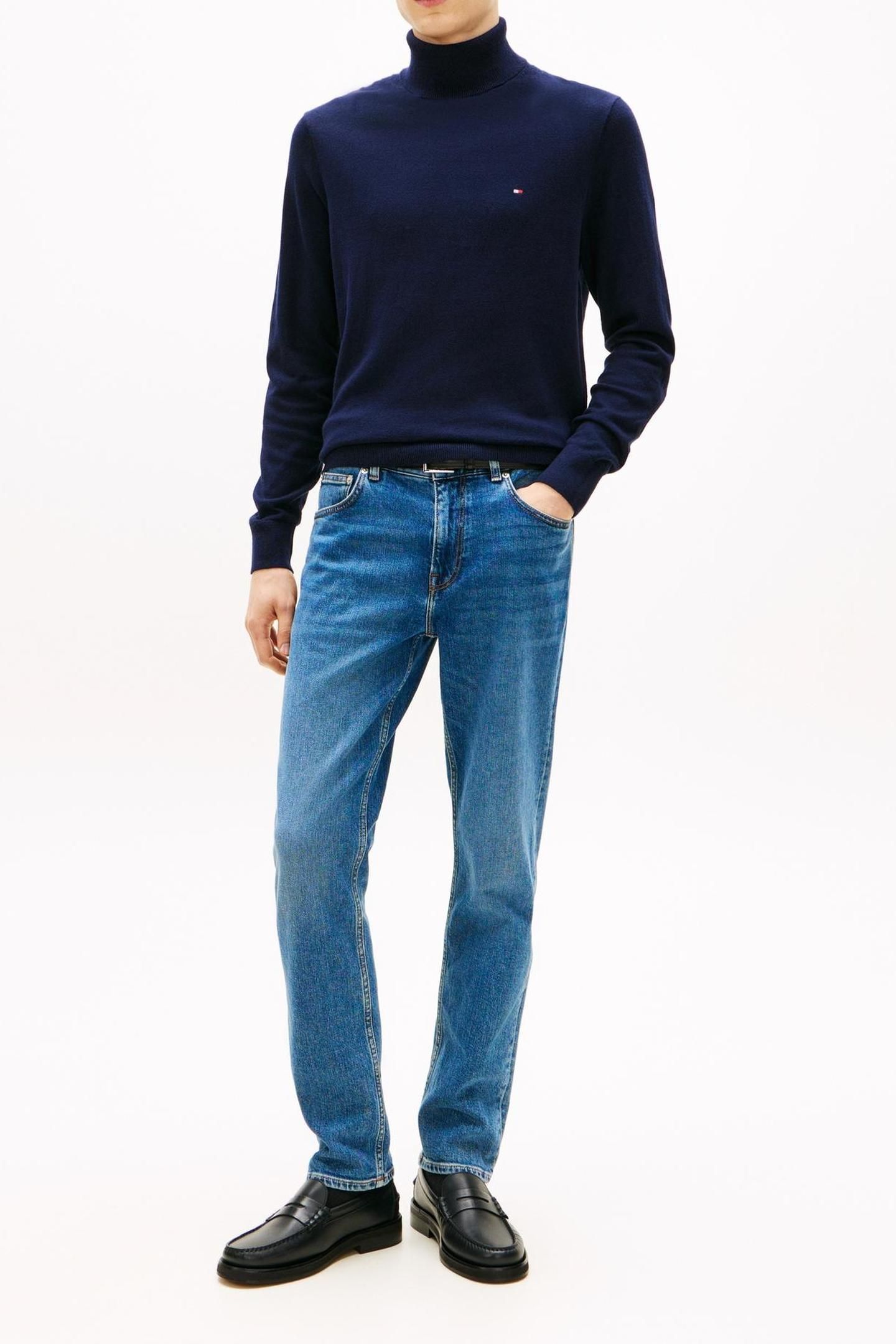 PIMA COTTON CASHMERE SWEATER NAVY BLUE 3