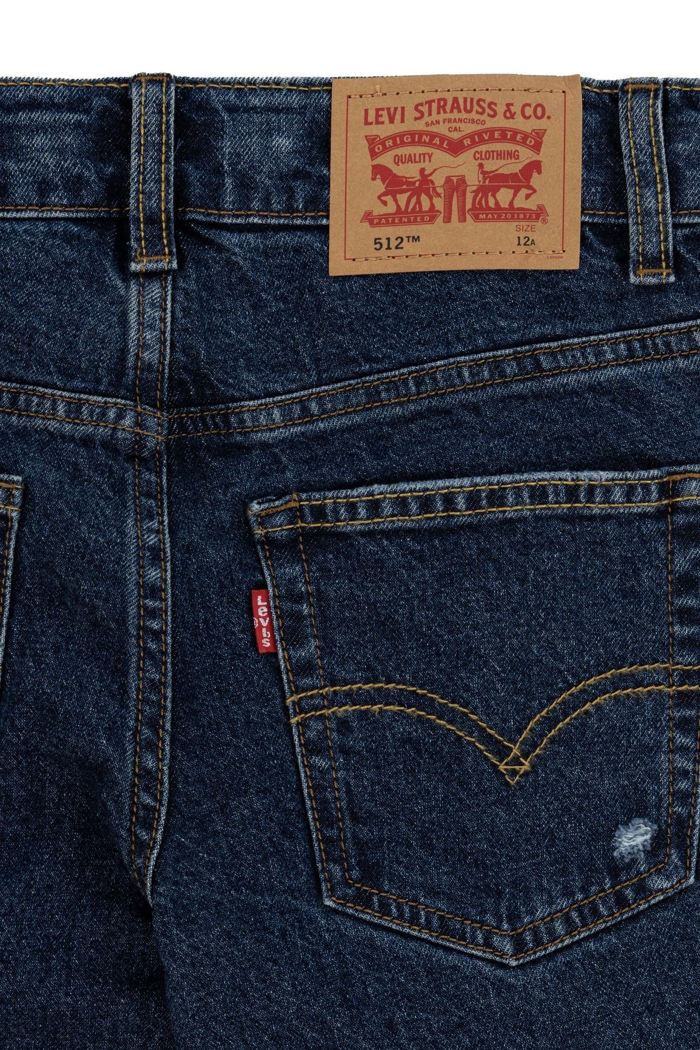 BOYS 512 SLIM TAPER JEANS EL TRAIN2 WITH DESTRUCTION 4