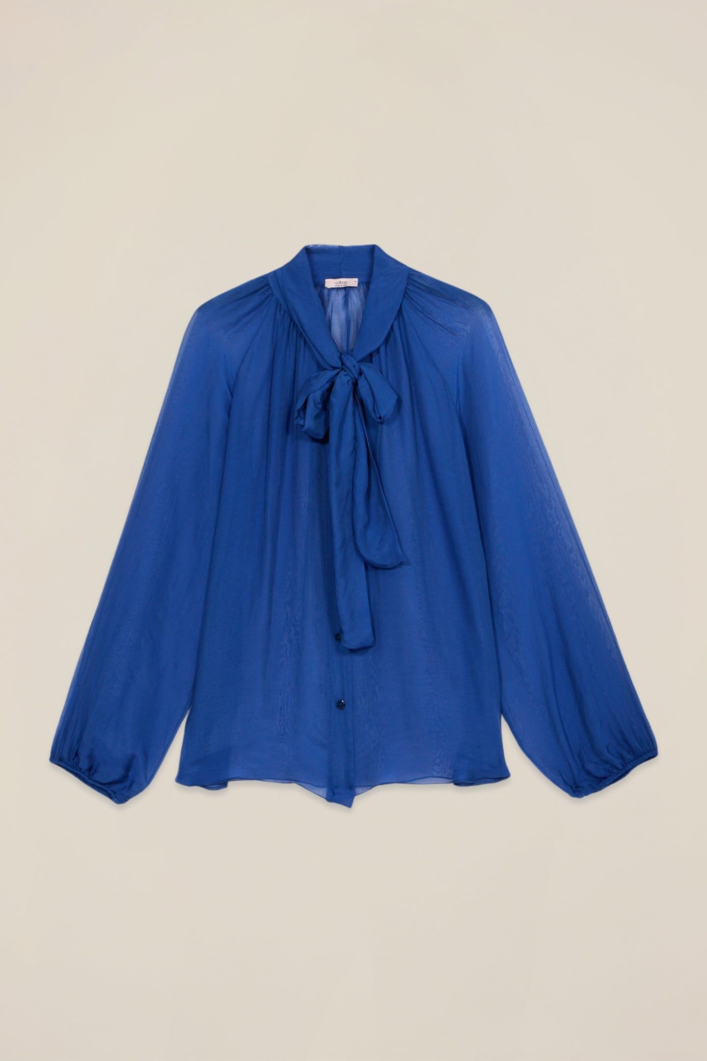 SILK BLEND VOILE BLOUSE BLUE 3