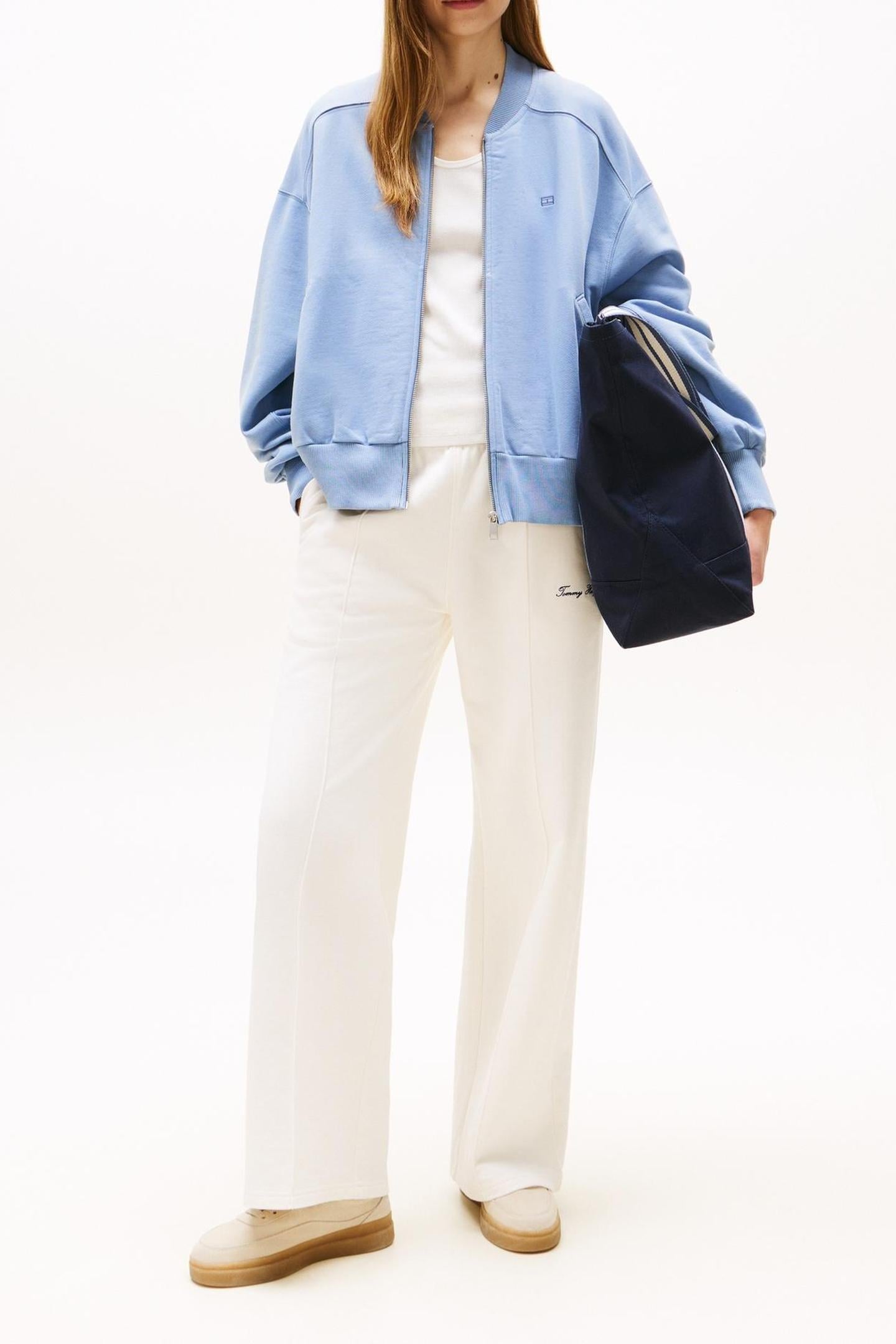 TONAL FLAG TERRY ZIP BRISK BLUE 1