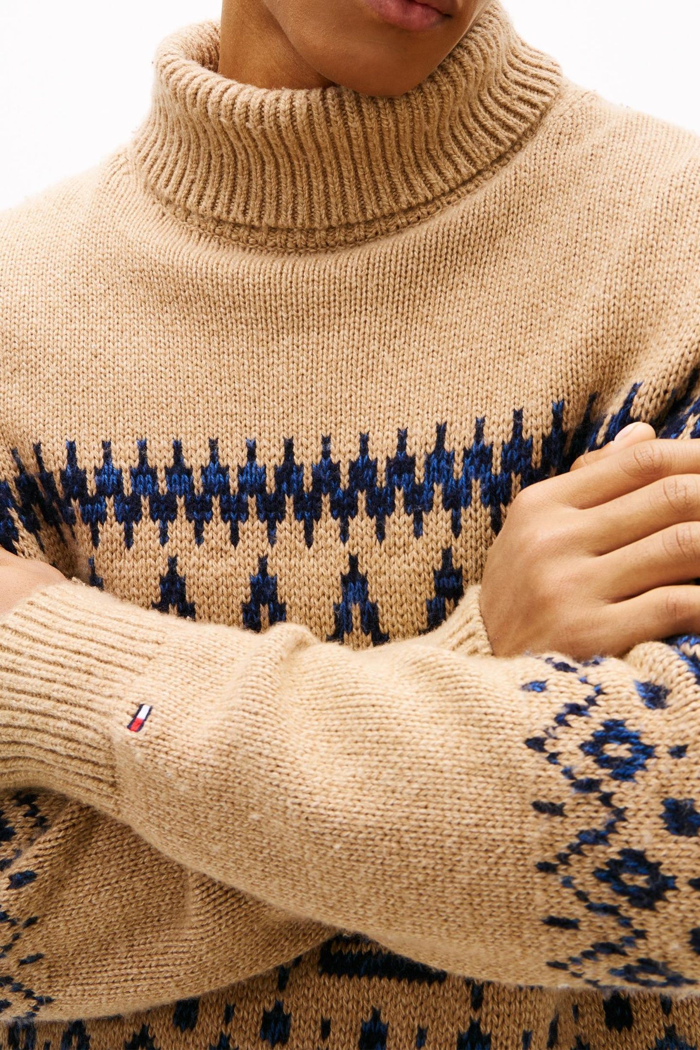 PLACED FAIRISLE WOOL TIMELESS CAMEL HEATHER 5