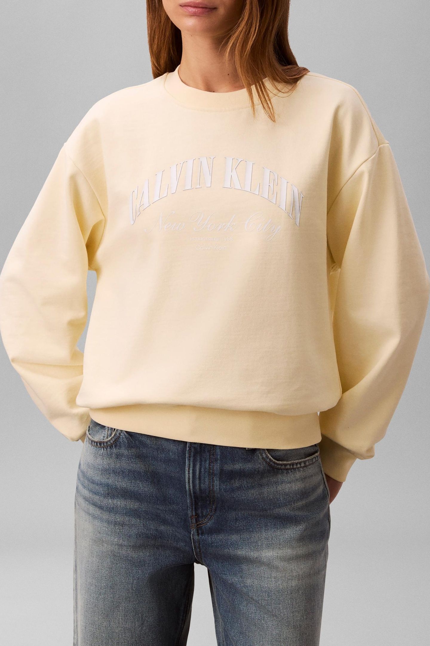 LOGO GRAPHIC CREWNECK PEAR SORBET 1