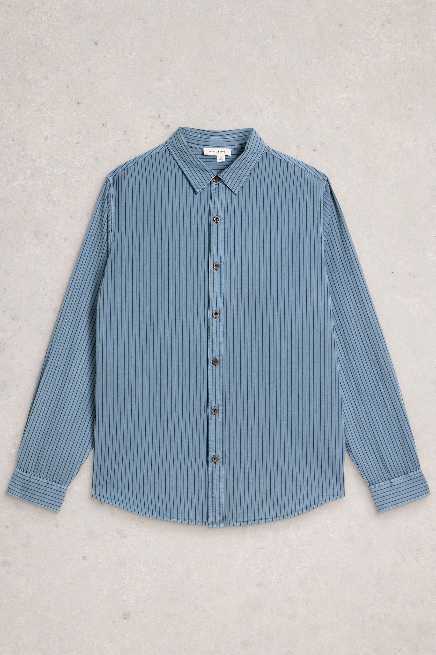 STRIPE TWILL SHIRT LIGHT BLUE 1