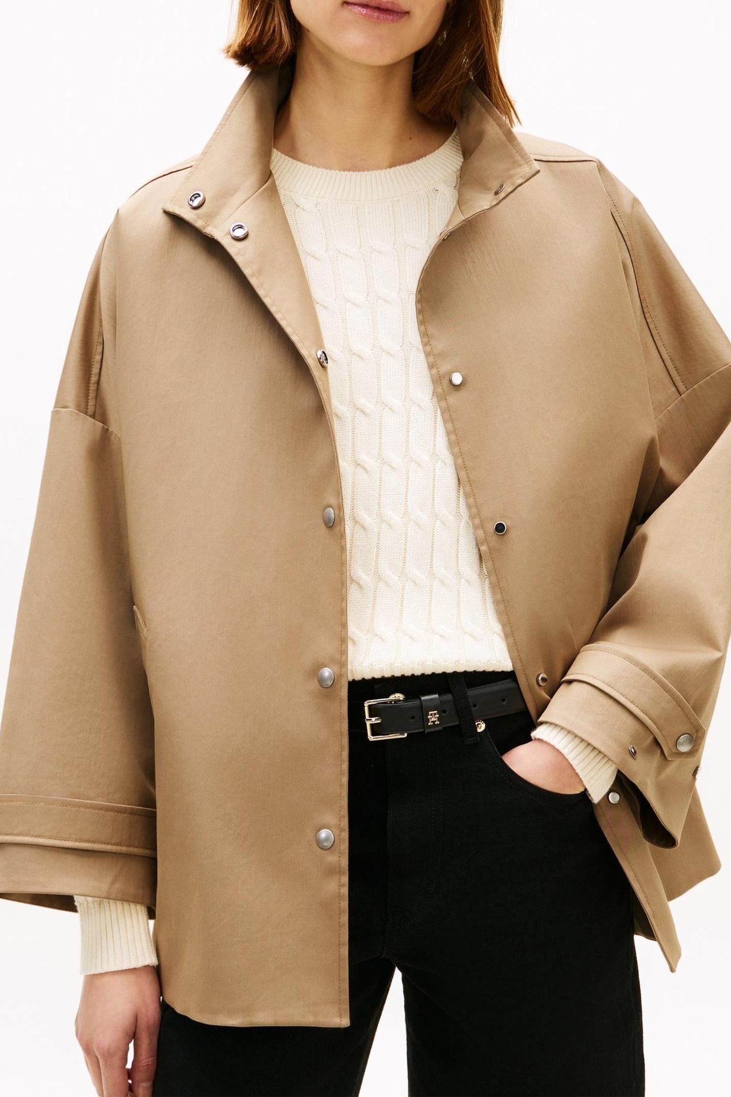 COTTON BLEND RELAXED JACKET BEIGE 4