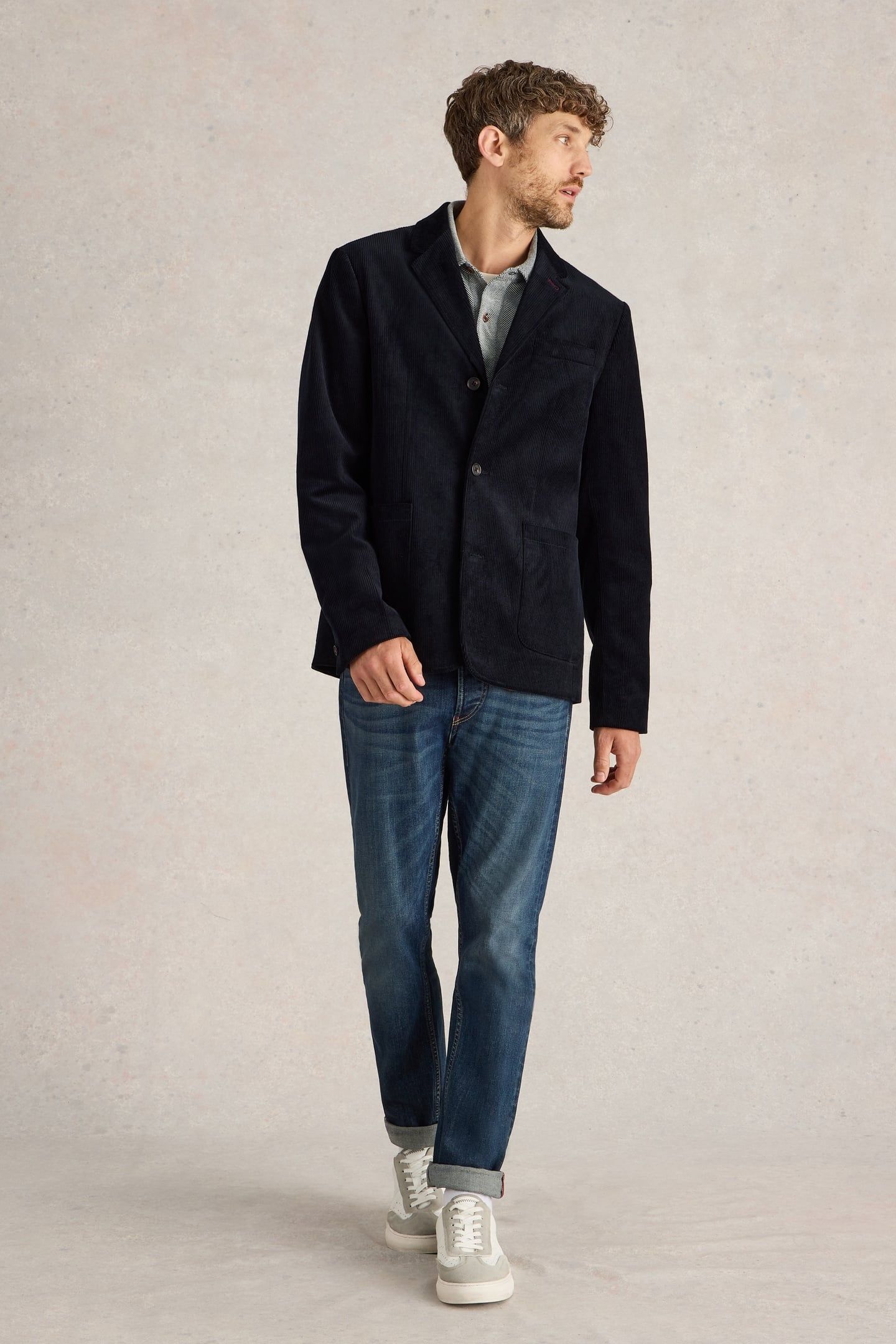 KIRKBY CORD BLAZER DARK NAVY 1