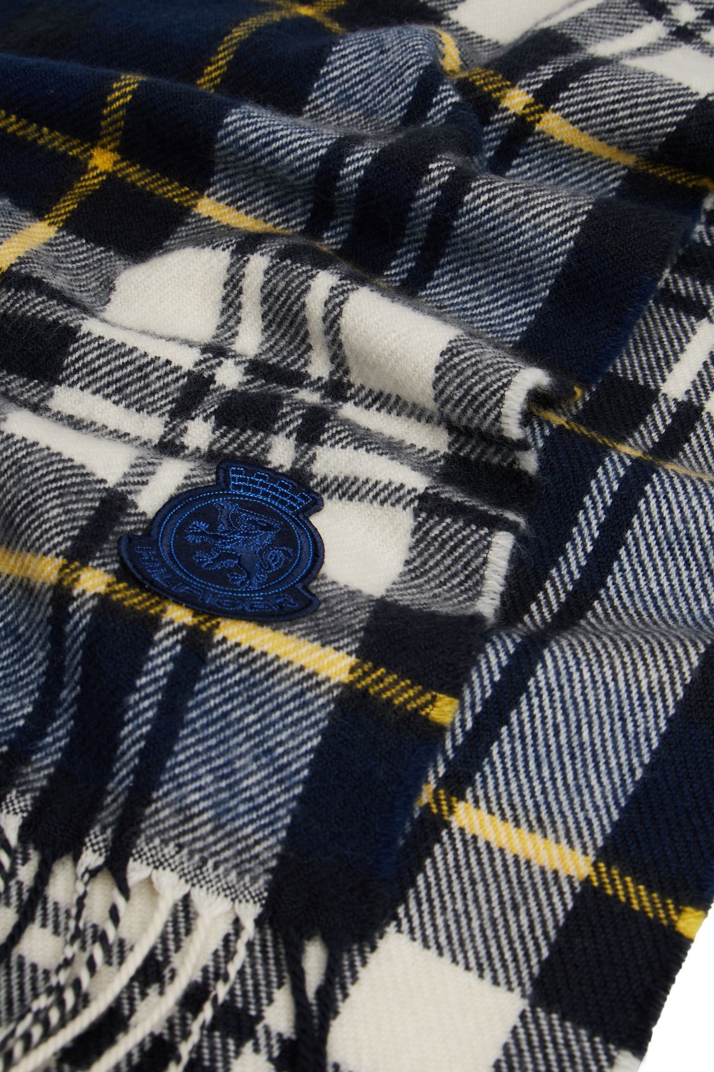 TH CREST CHECK SCARF PREPPY NAVY CHECK 4