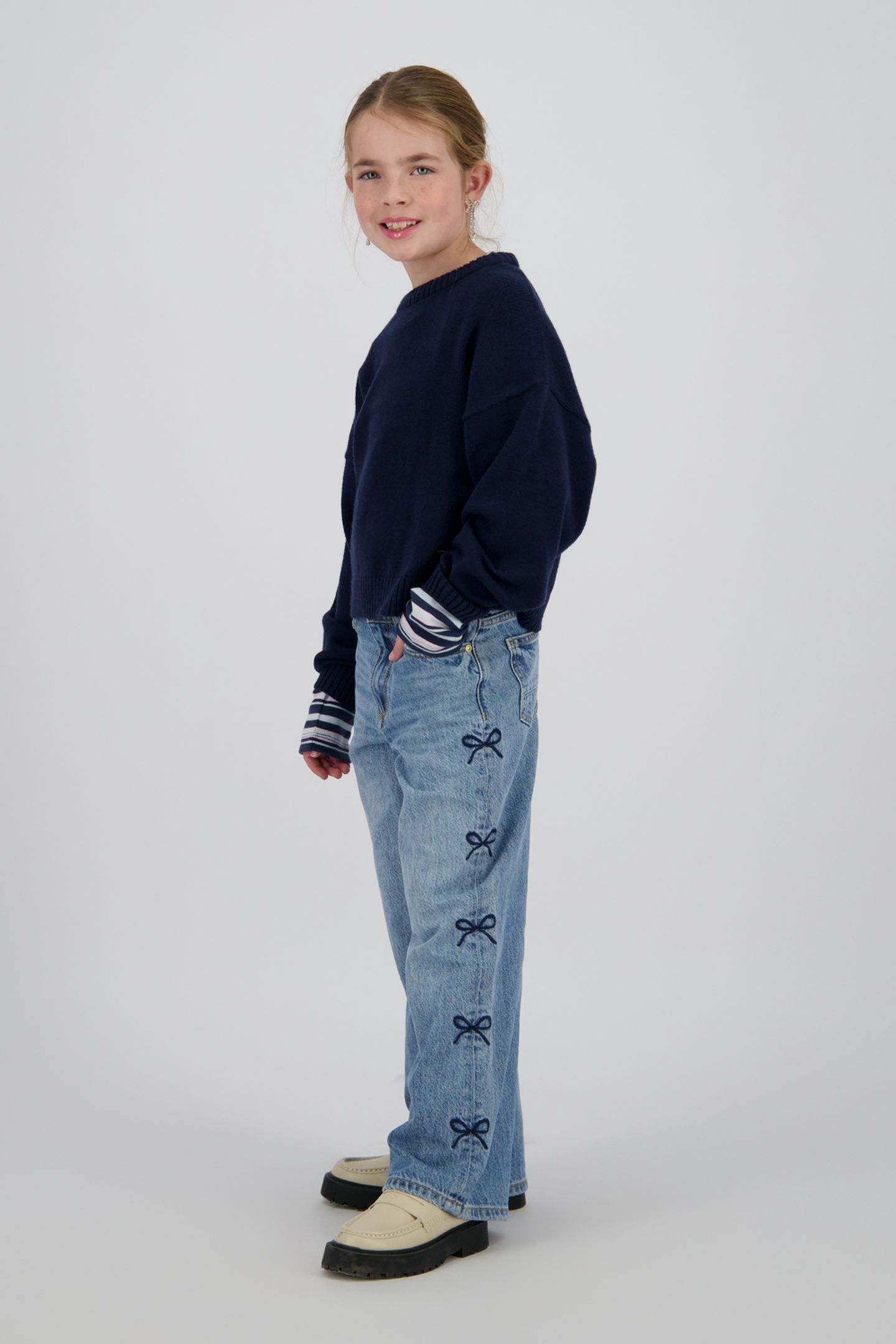 GIRLS MELINA PULLOVER DARK BLUE 3