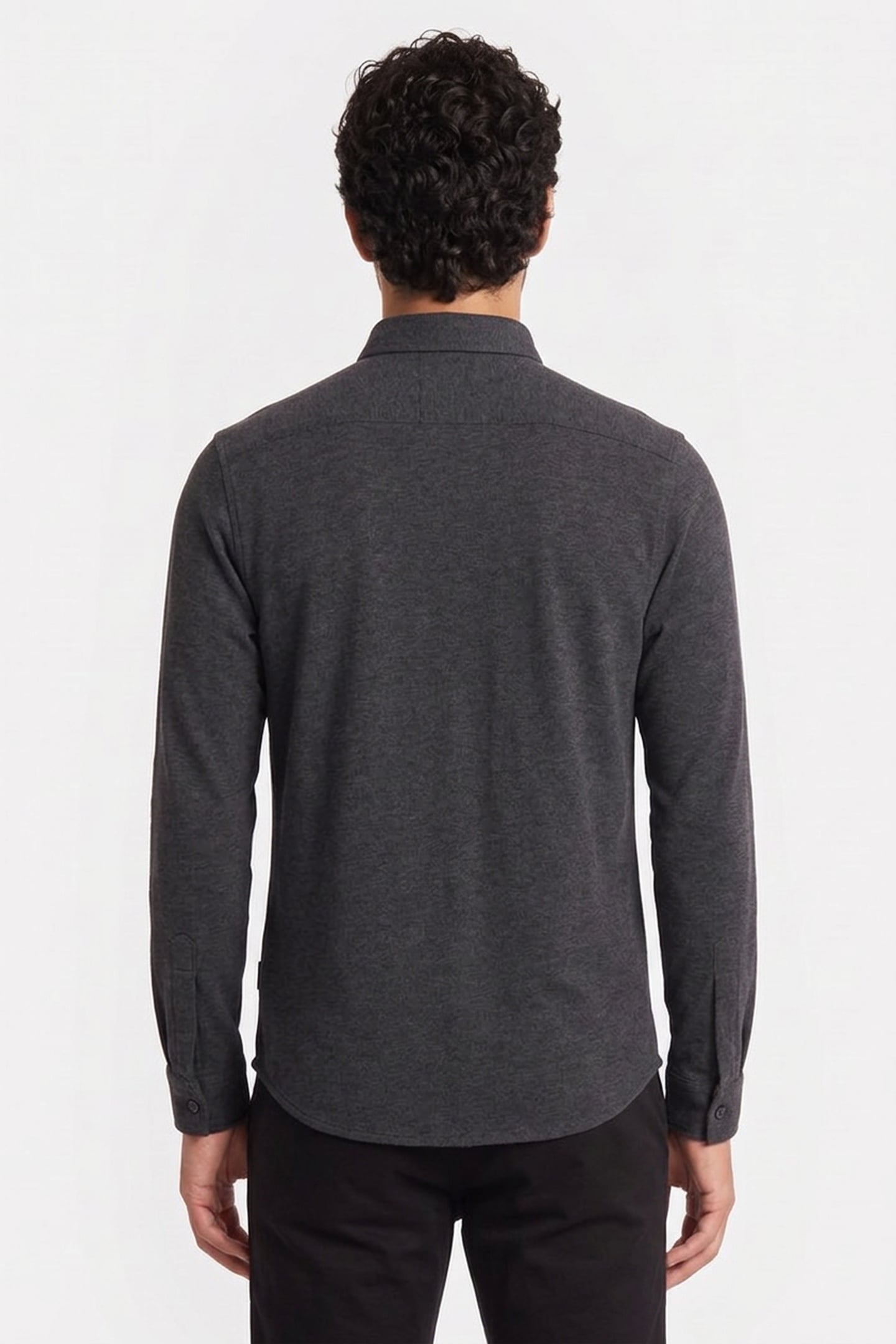 SHIRT POCKET LS CHARCOAL MEL 2