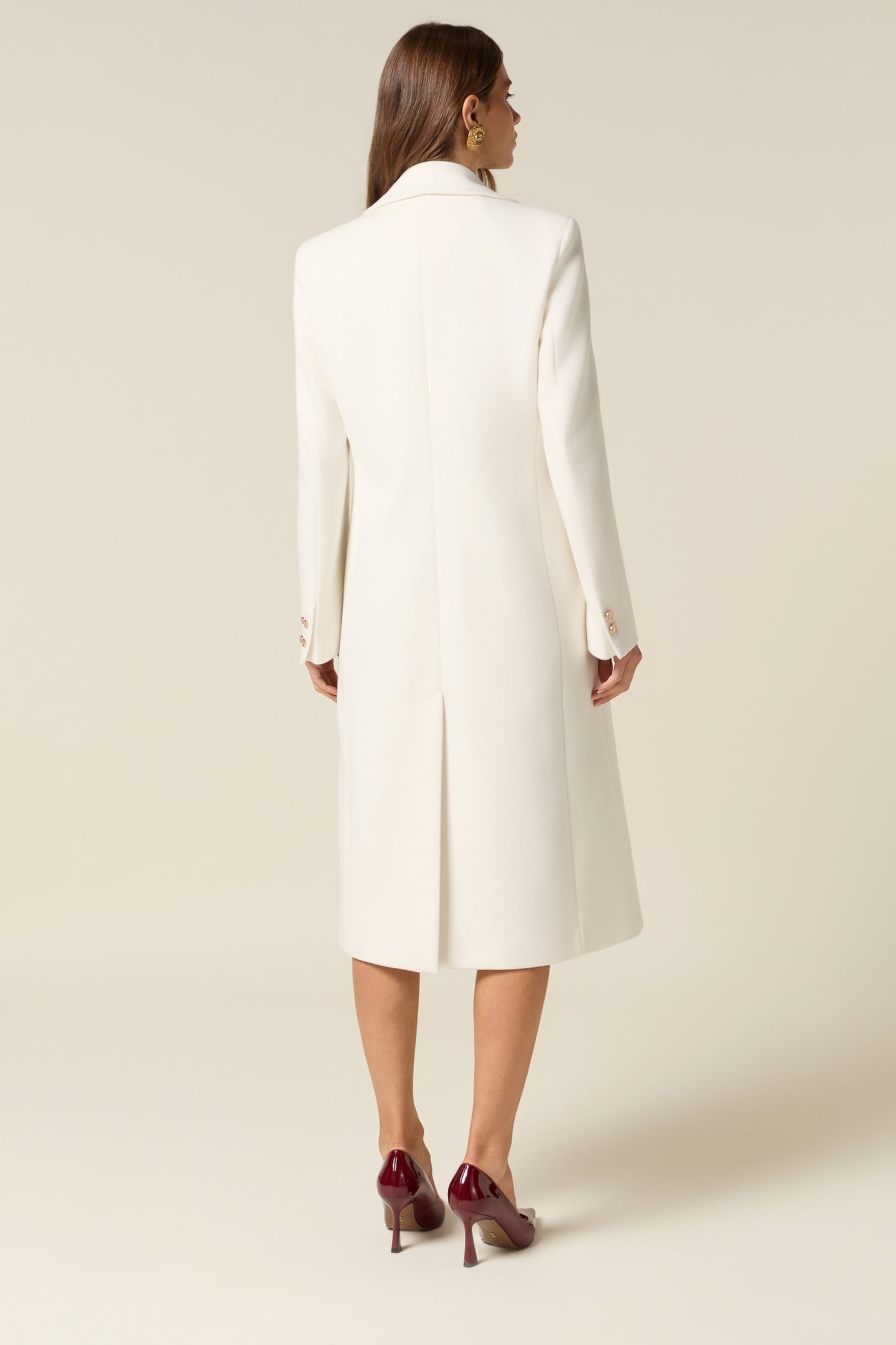 LONG DOUBLE-BREASTED COAT WHITE 4