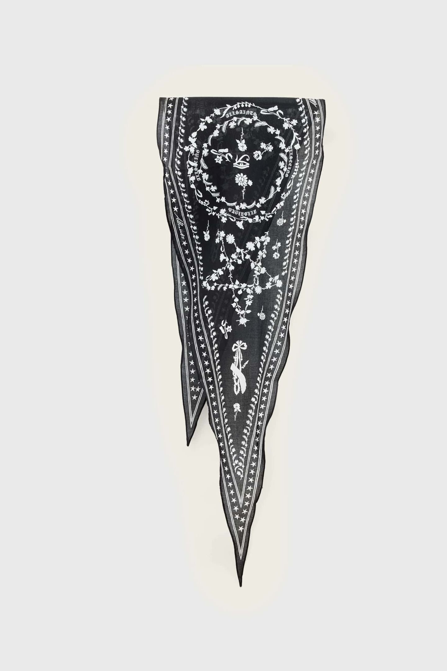 FLEUR DIAMOND SCARF BLACK 2