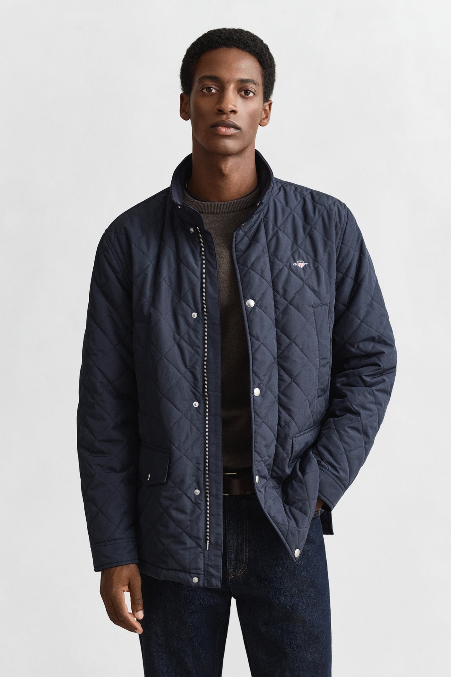 QUILTED WINDCHEATER MID JACKET EVENING BLUE 1