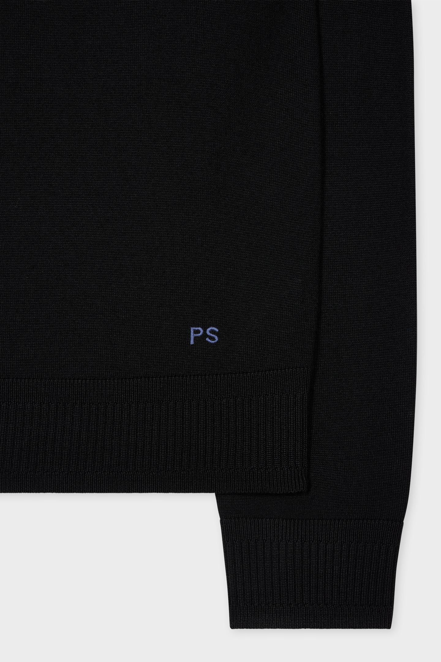MENS SWEATER LS POLO BLACK 3