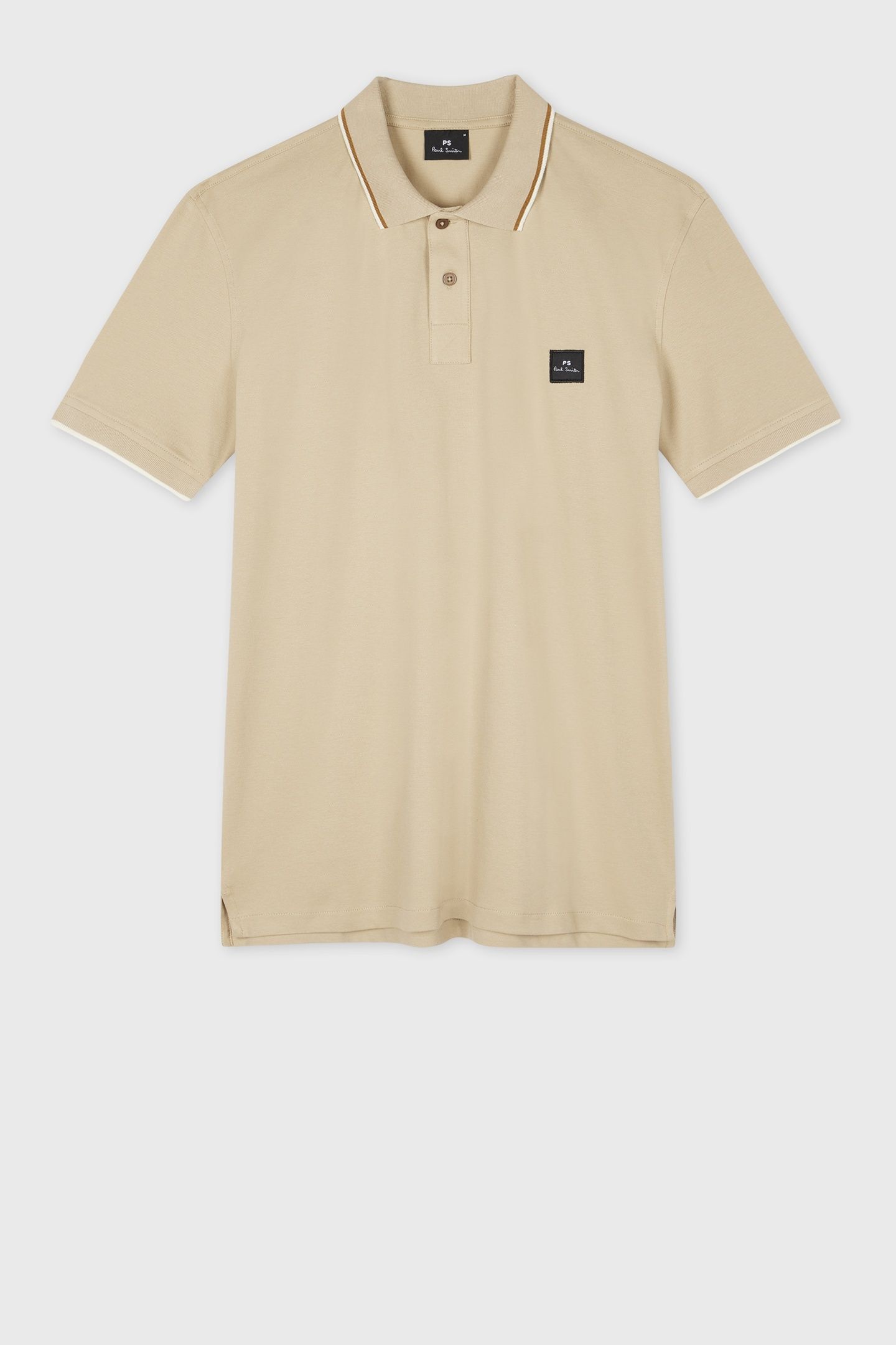 MENS REG FIT POLO MEDIUM BEIGE 1