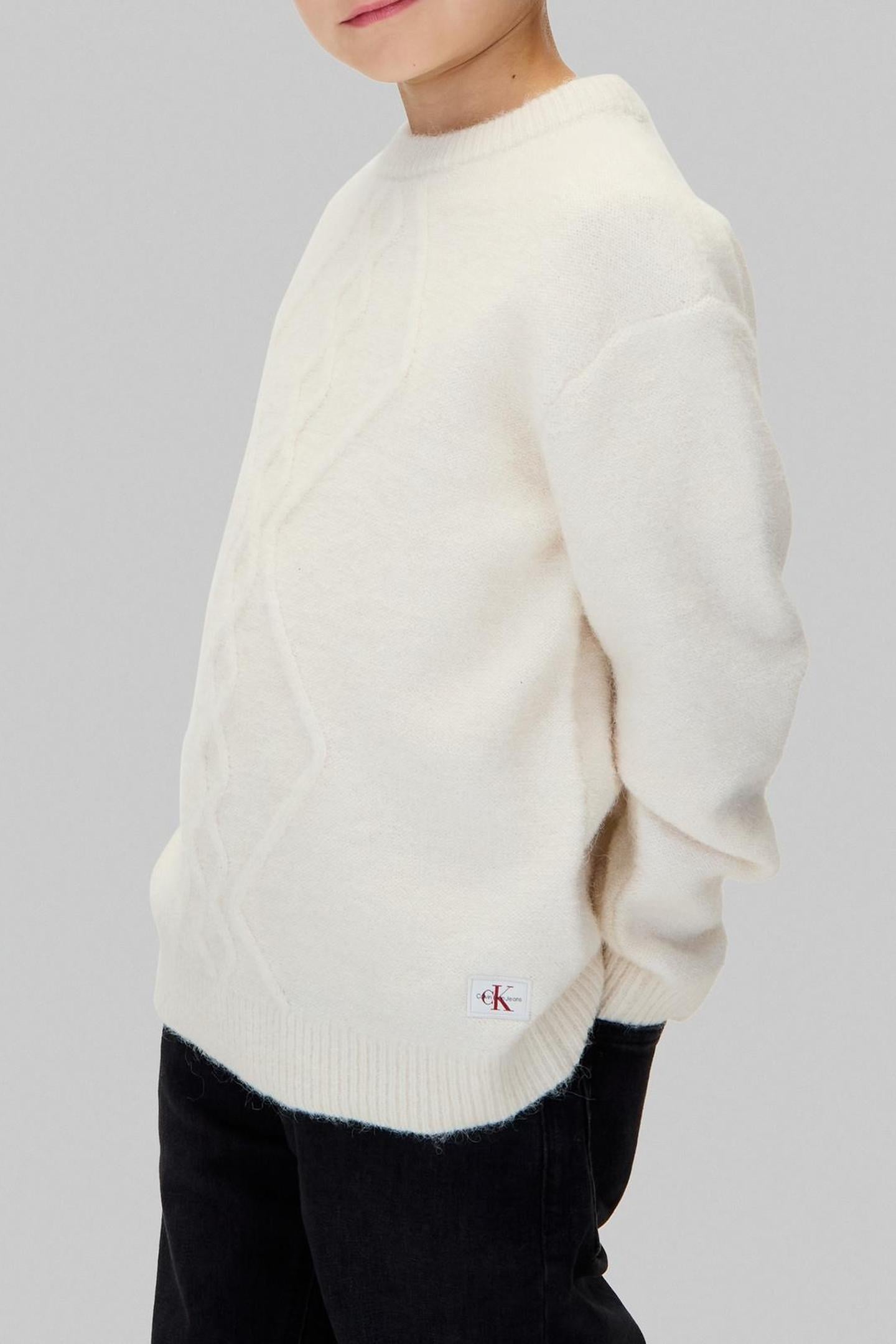 BOYS FLUFFY SWEATER WHITECAP GRAY 3