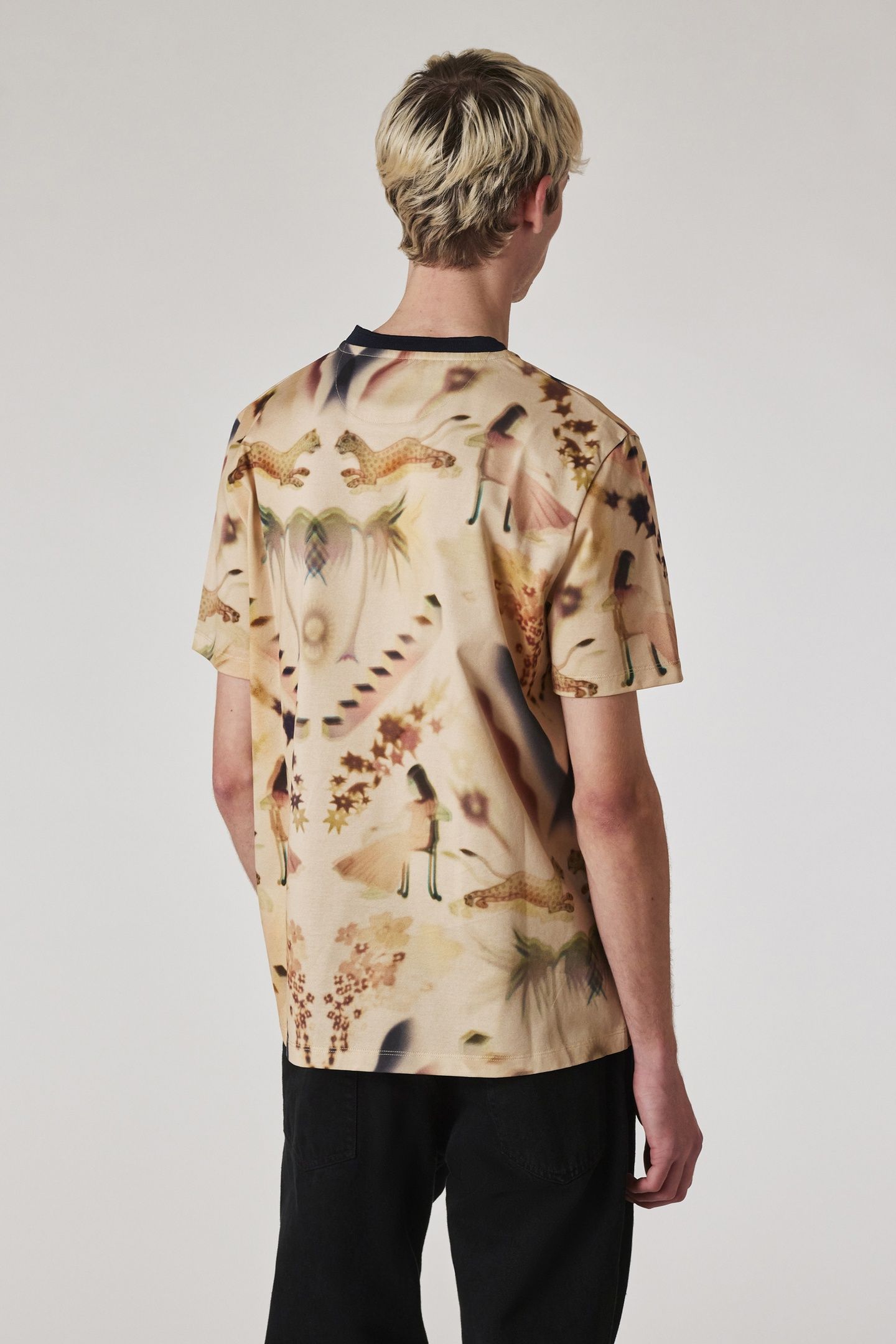 MENS LUMINERE PRINT TSHIRT LIGHT BEIGE 3