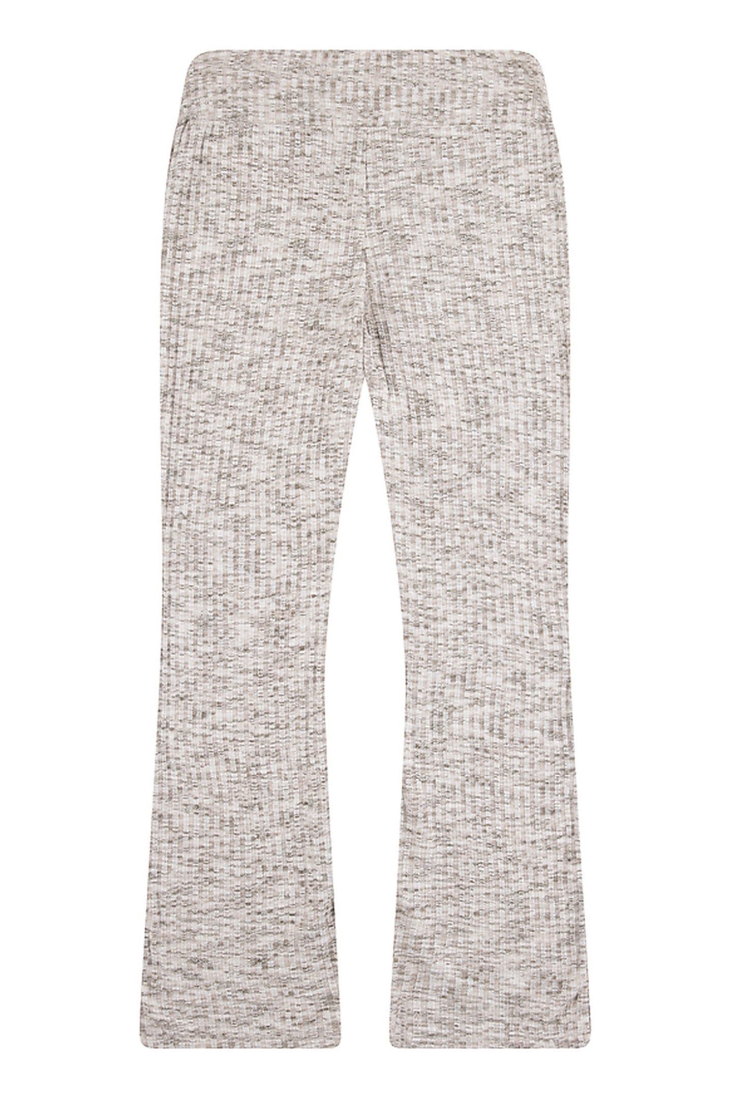 GIRLS SPACE DYE FLARE KNIT PANT CREME BRULEE 2