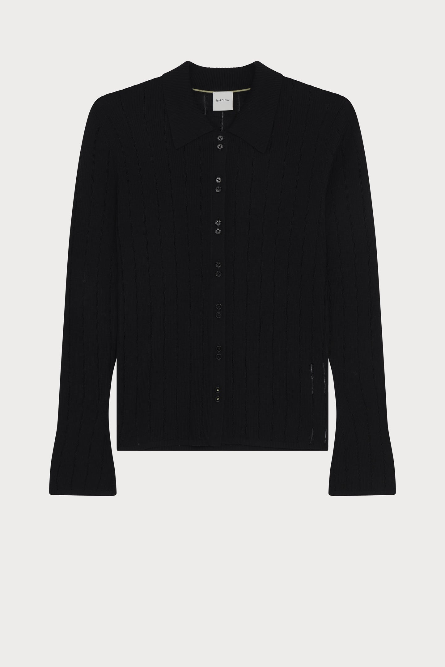 WOMENS KNITTED CARDIGAN BUTTON THRU BLACK 1