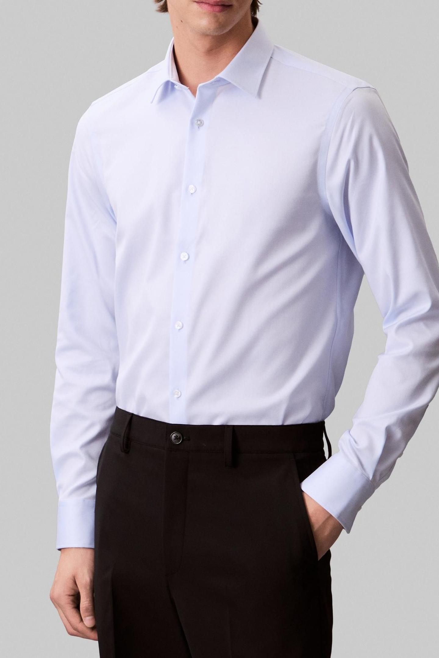 SLIM REF COTTON SHIRT BLUE 1