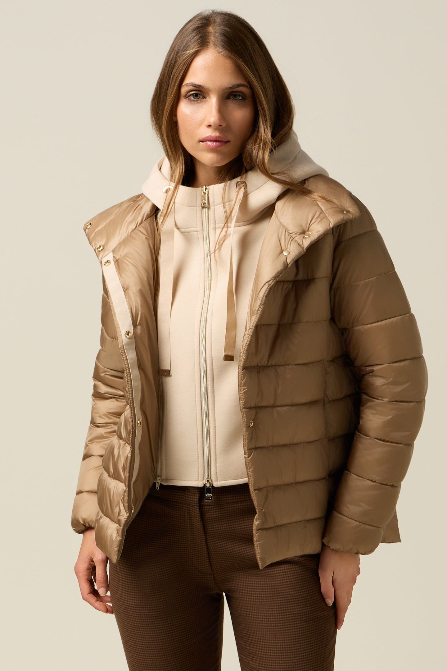 COMBINED DOWN JACKET BEIGE 1