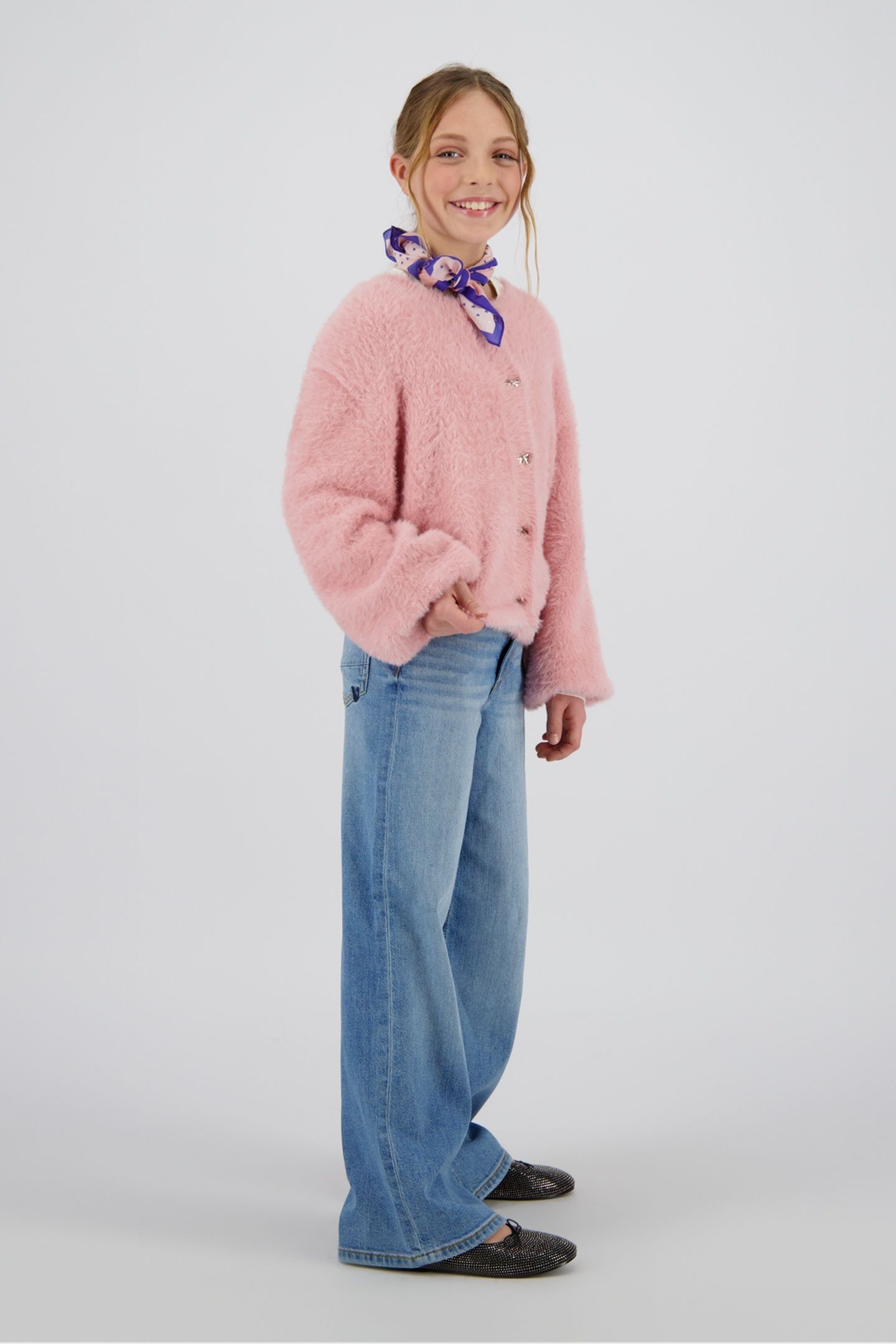 GIRLS MONIQUE CARDIGAN BLEACHED MAUVE 4