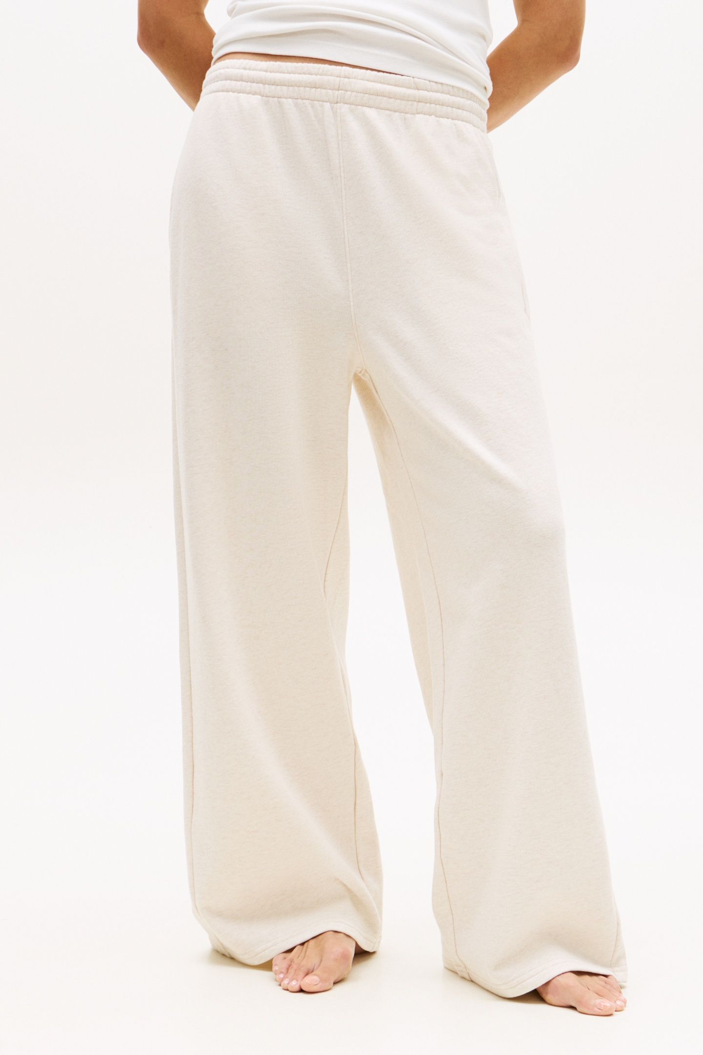 WIDE LEG PANTS BEIGE HEATHER 3